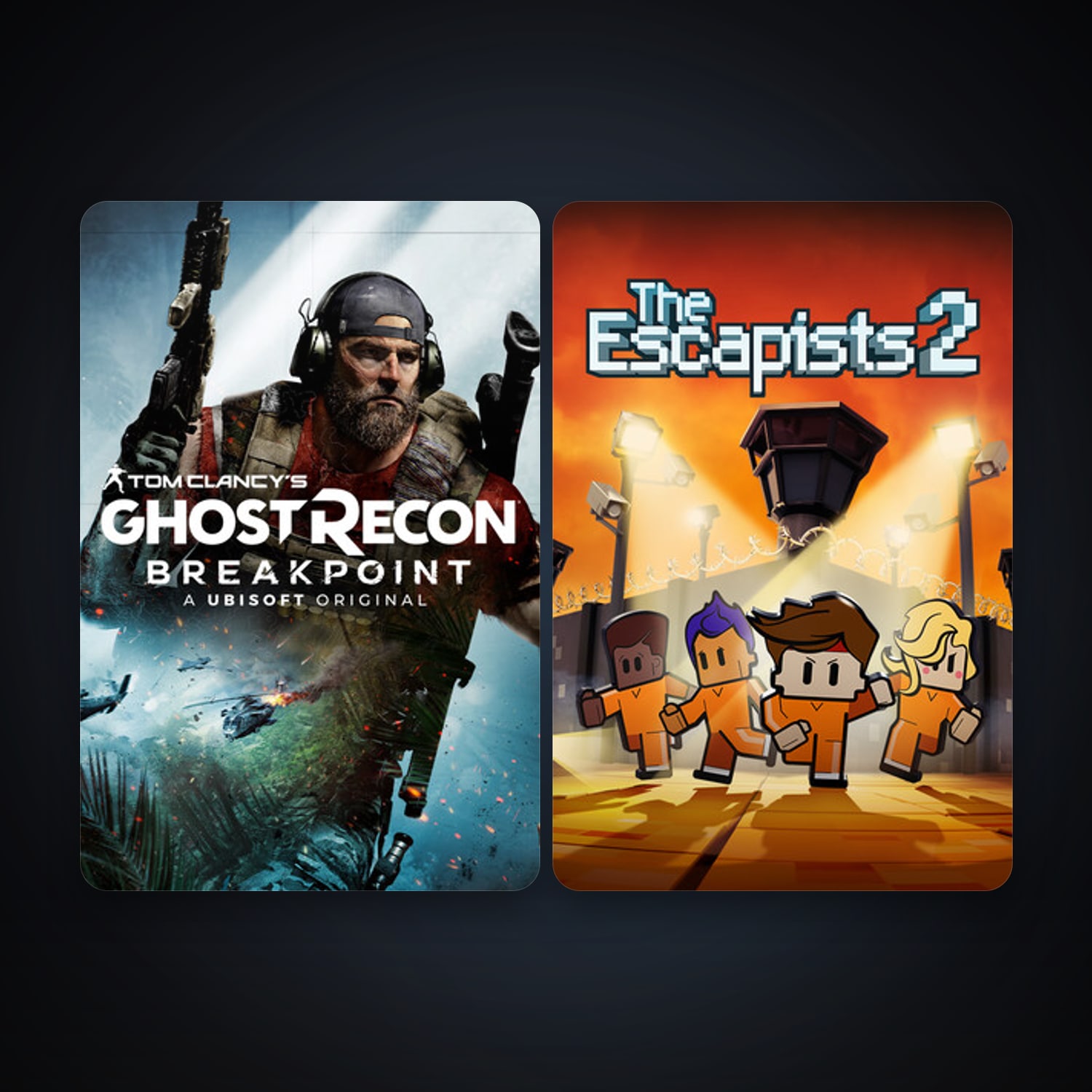 The Escapists 2 + Tom Clancy's Ghost Recon Breakpoint, 2 games, clean — HabibiAccounts