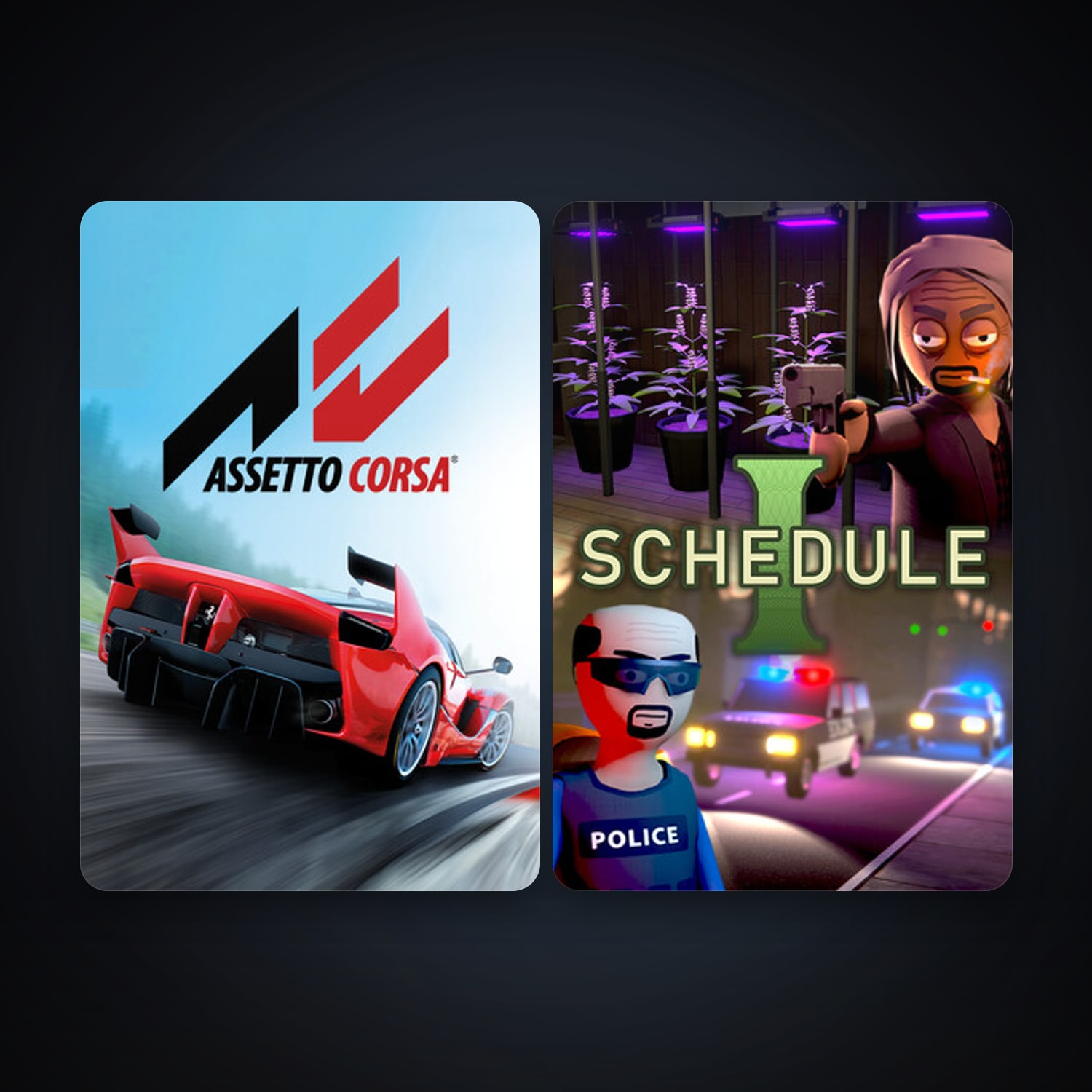 Assetto Corsa + Schedule I, 4 games, clean — HabibiAccounts