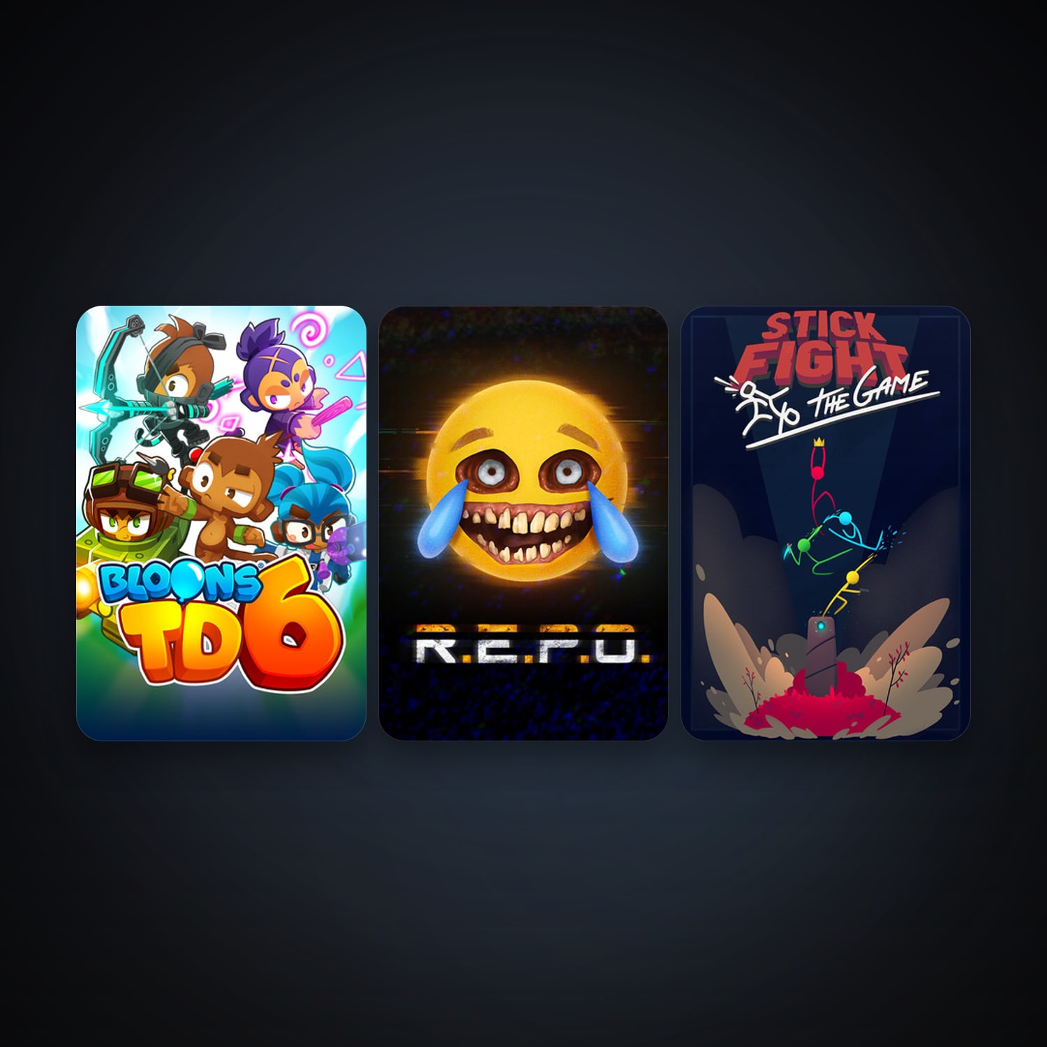Stick Fight: The Game + Bloons TD 6, 3 games, clean — HabibiAccounts