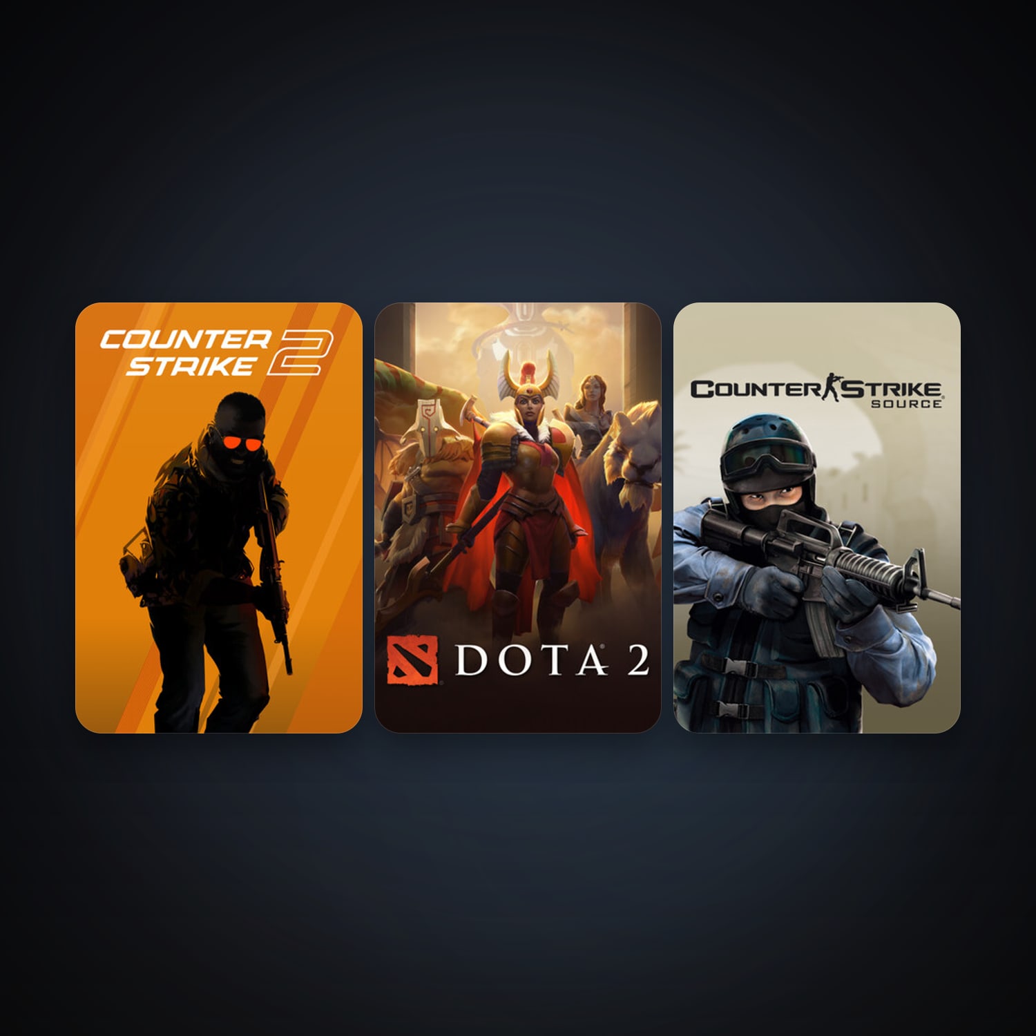 Counter-Strike: Source + Dota 2, 3 games, clean — HabibiAccounts