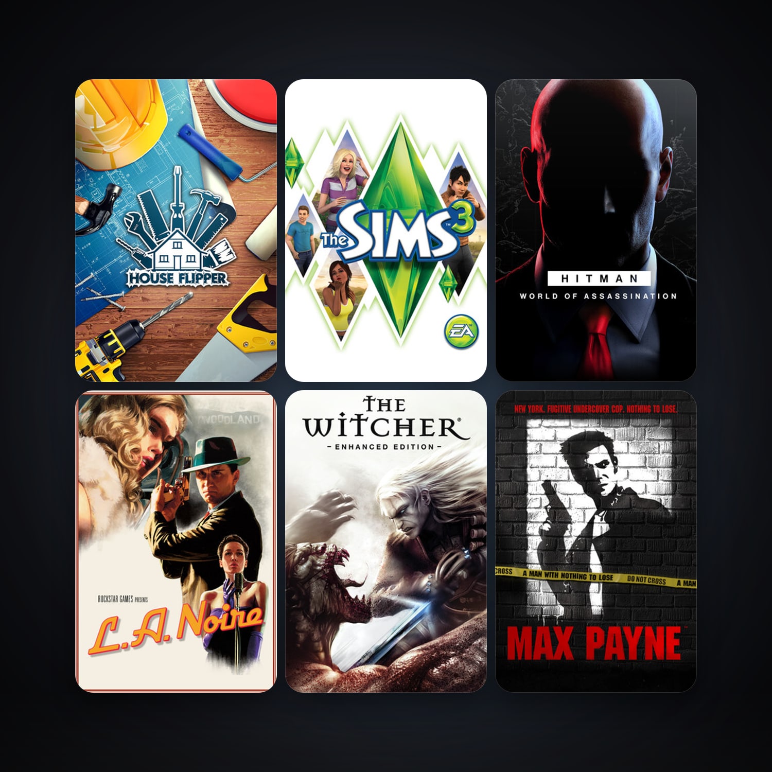 Max Payne + The Witcher: Enhanced Edition Director's Cut, 131 games, clean — HabibiAccounts
