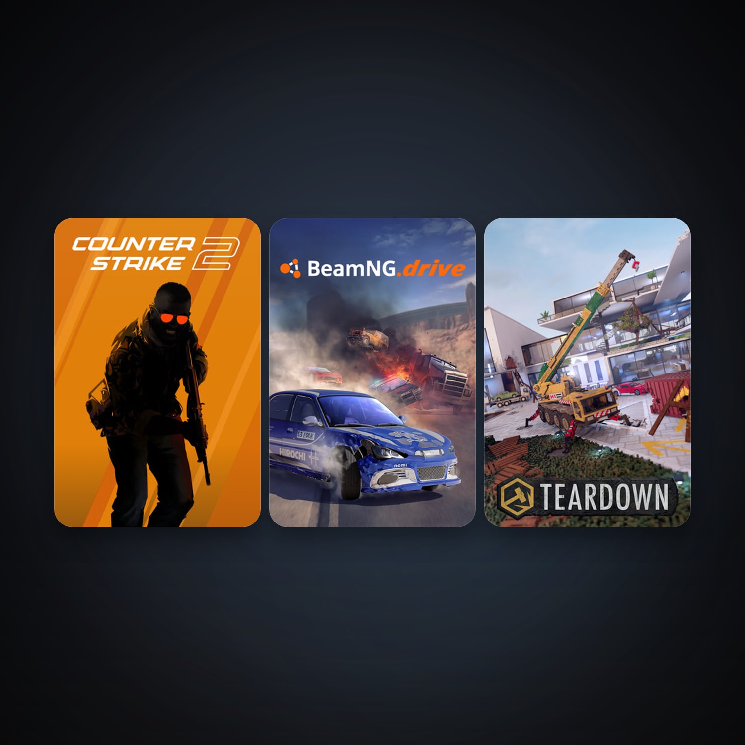 CS2 Prime + BeamNG.drive, 9 games, clean — HabibiAccounts