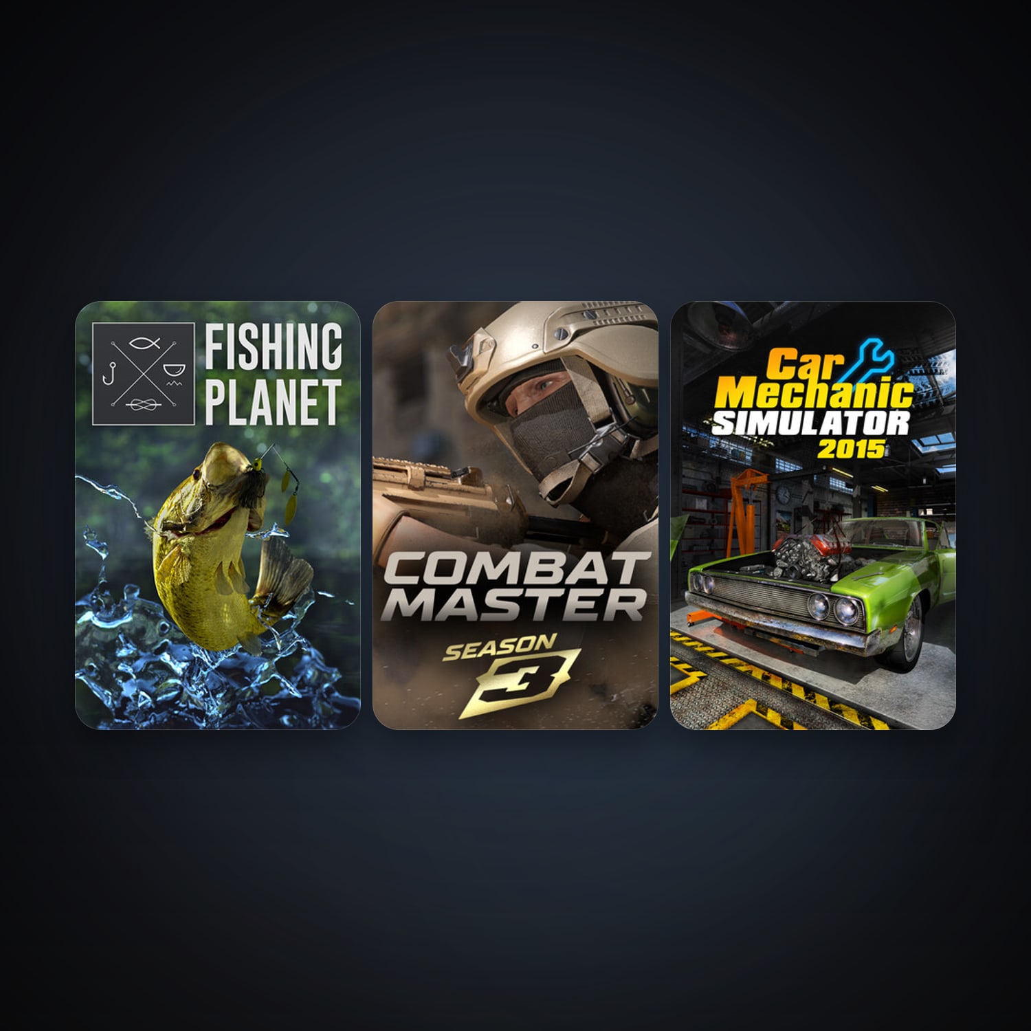 Car Mechanic Simulator 2015 + Fishing Planet, 8 games, clean — HabibiAccounts