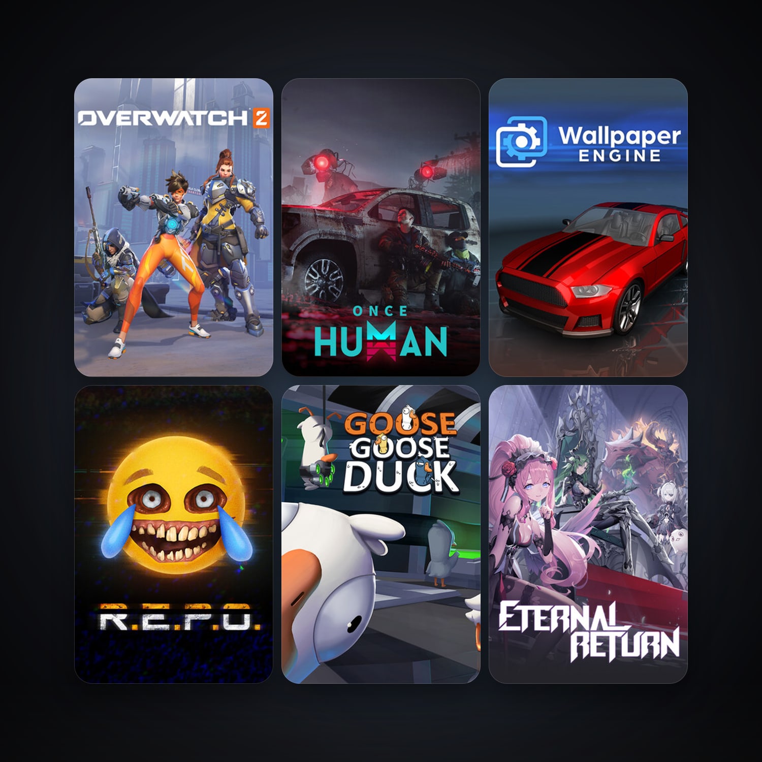 Wallpaper Engine + Eternal Return, 32 games, clean — HabibiAccounts