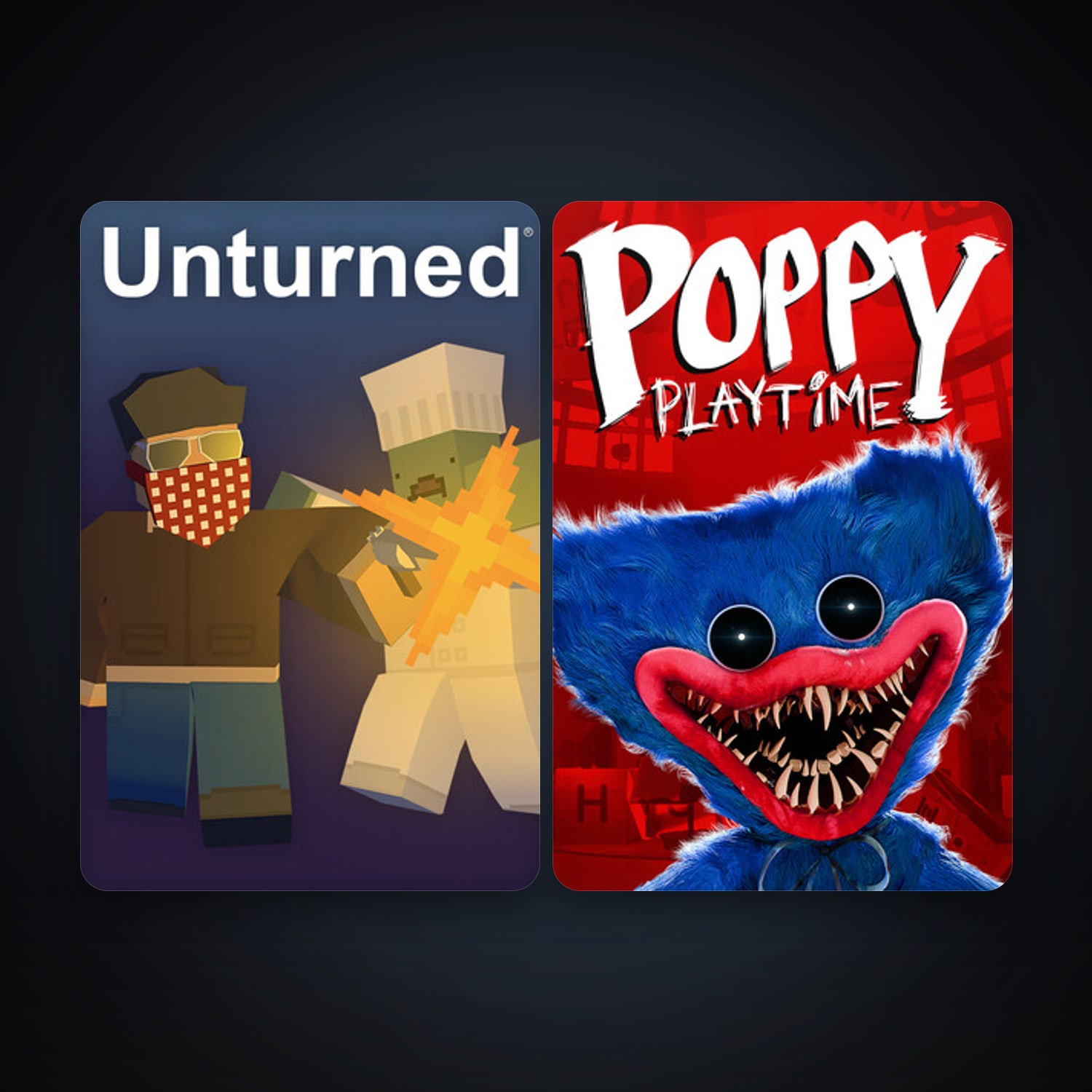 Unturned + Poppy Playtime, 7 games, clean — HabibiAccounts