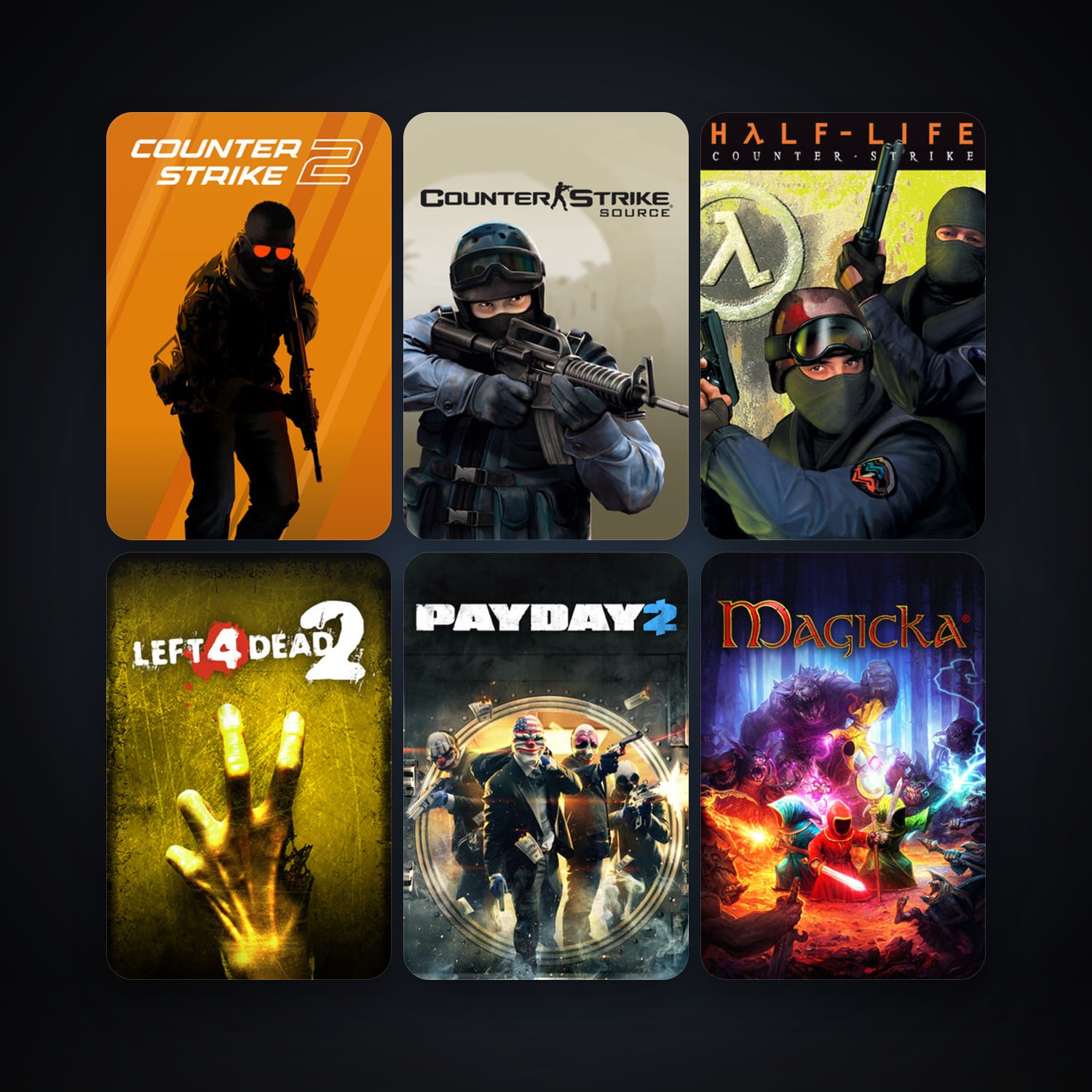 Counter-Strike + Team Fortress Classic, 32 games, Steam 12, clean — HabibiAccounts
