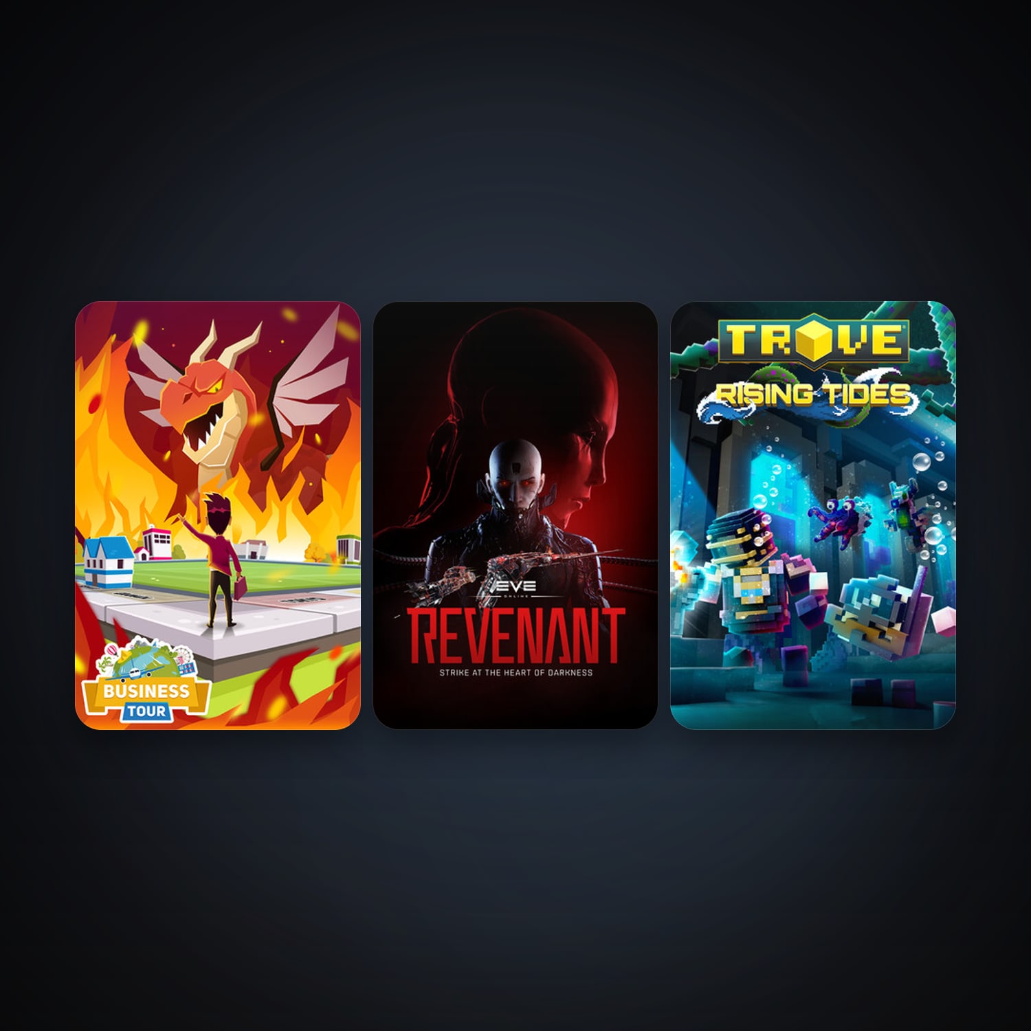 EVE Online + Trove, 5 games, clean — HabibiAccounts