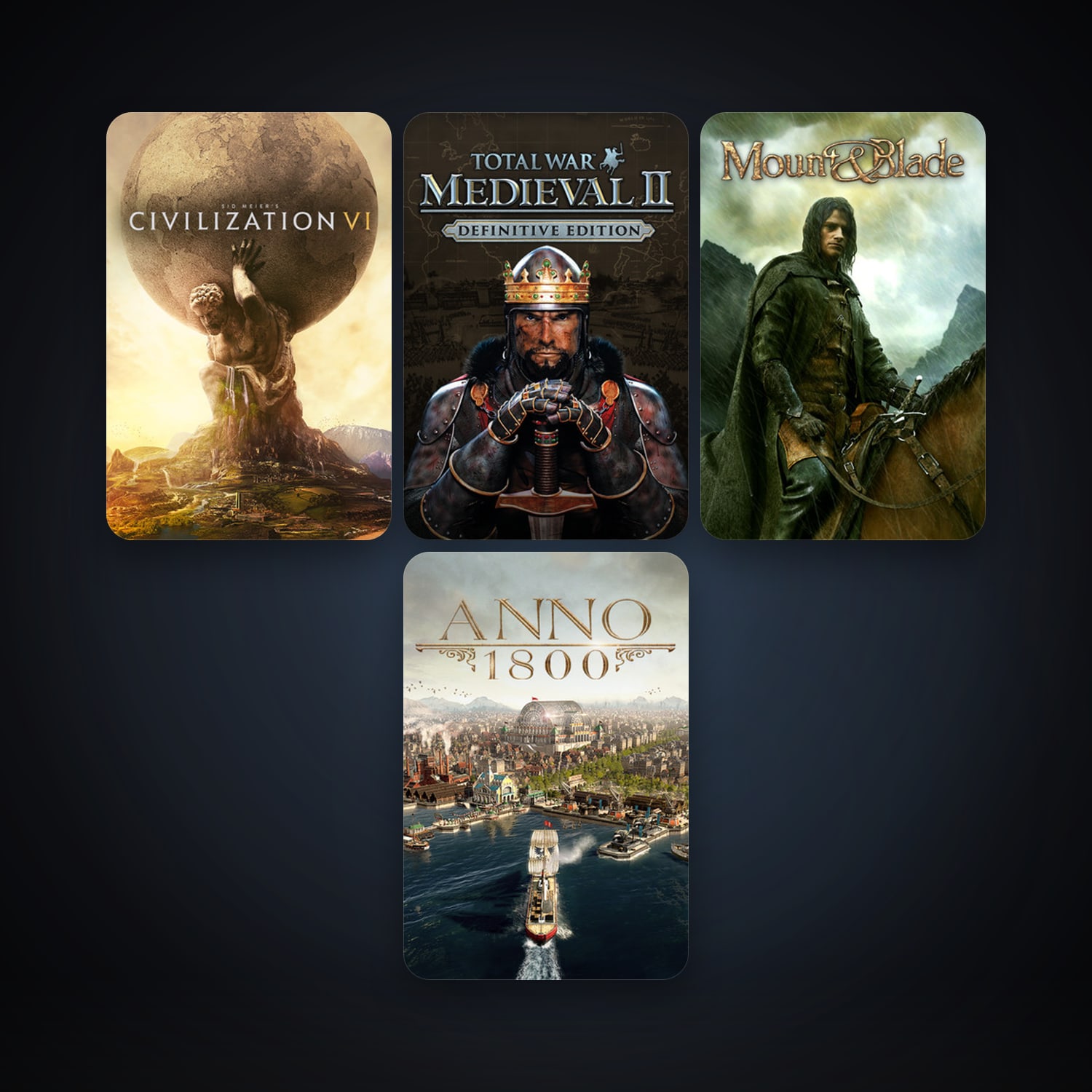Medieval II: Total War + Free CS2 (No Prime), 7 games, clean — HabibiAccounts