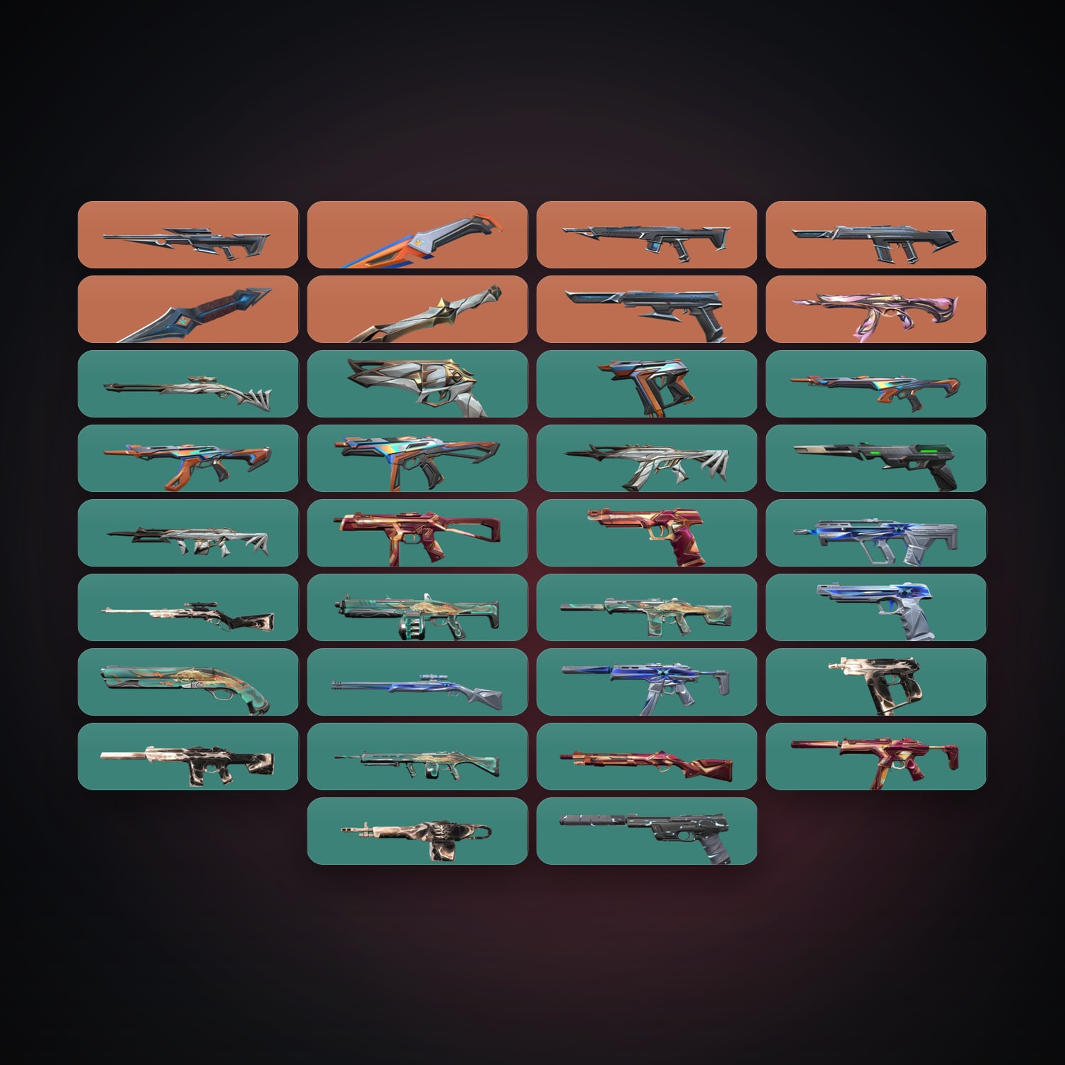 LA locker — 3 knives, 34 skins, lvl 56 — HabibiAccounts