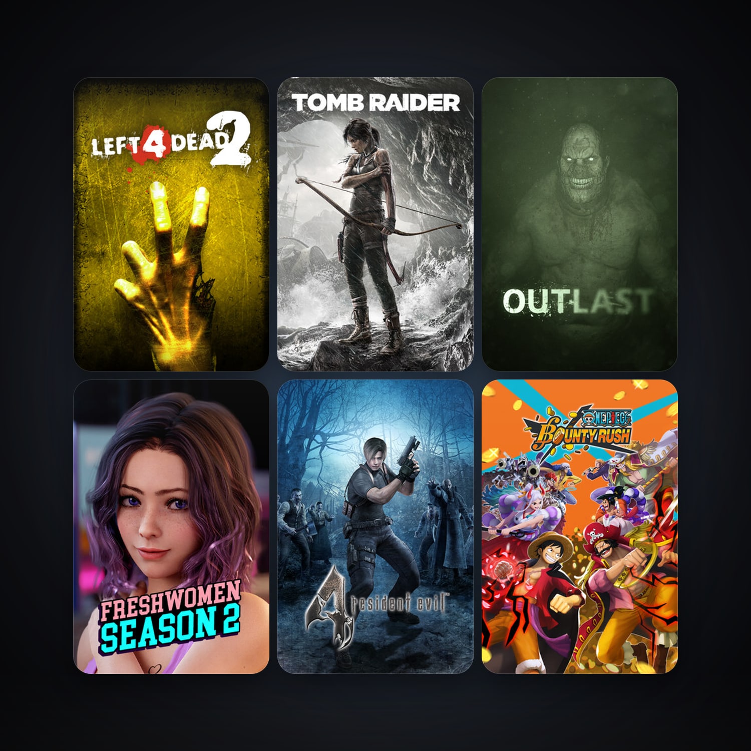 Left 4 Dead 2 + Tomb Raider, 12 games, clean — HabibiAccounts