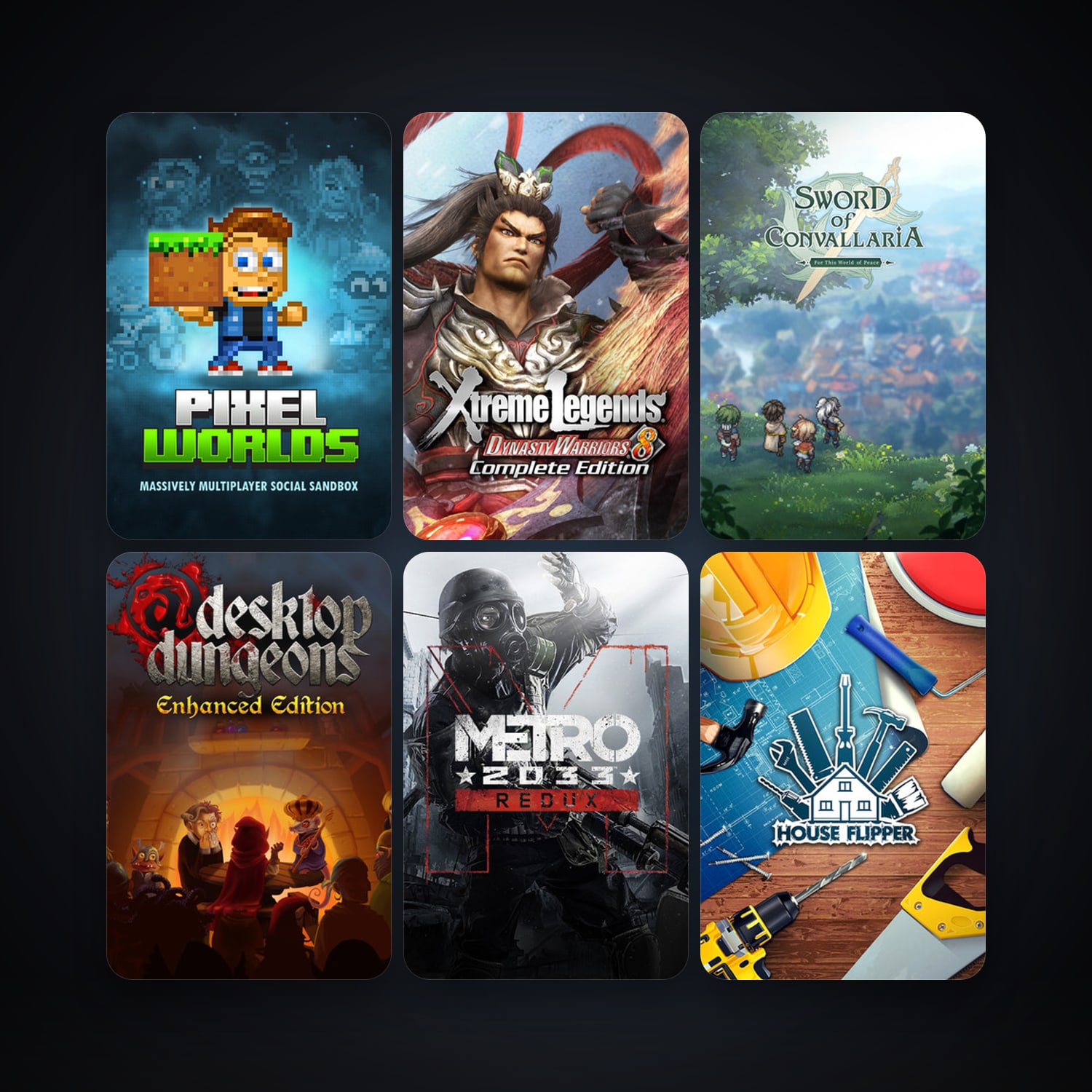 Desktop Dungeons + DYNASTY WARRIORS 8: Xtreme Legends Complete Edition / 真・三國無双7 with 猛将伝, 11 games, clean — HabibiAccounts