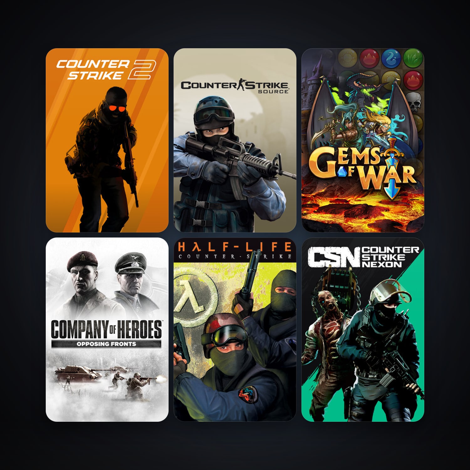 Counter-Strike + Counter-Strike: Source, 14 games, Steam 11, clean — HabibiAccounts