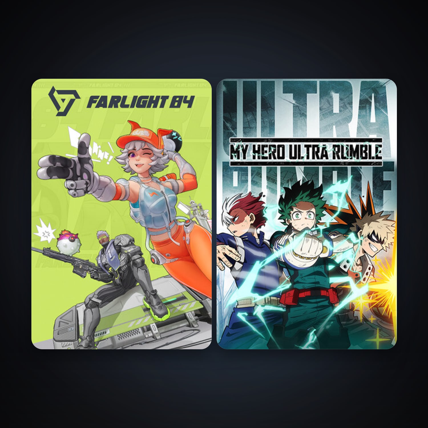 MY HERO ULTRA RUMBLE + Farlight 84, 5 games, clean — HabibiAccounts