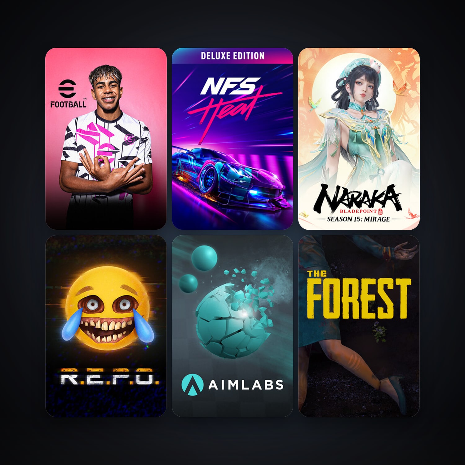 The Forest + Aimlabs, 38 games, clean — HabibiAccounts