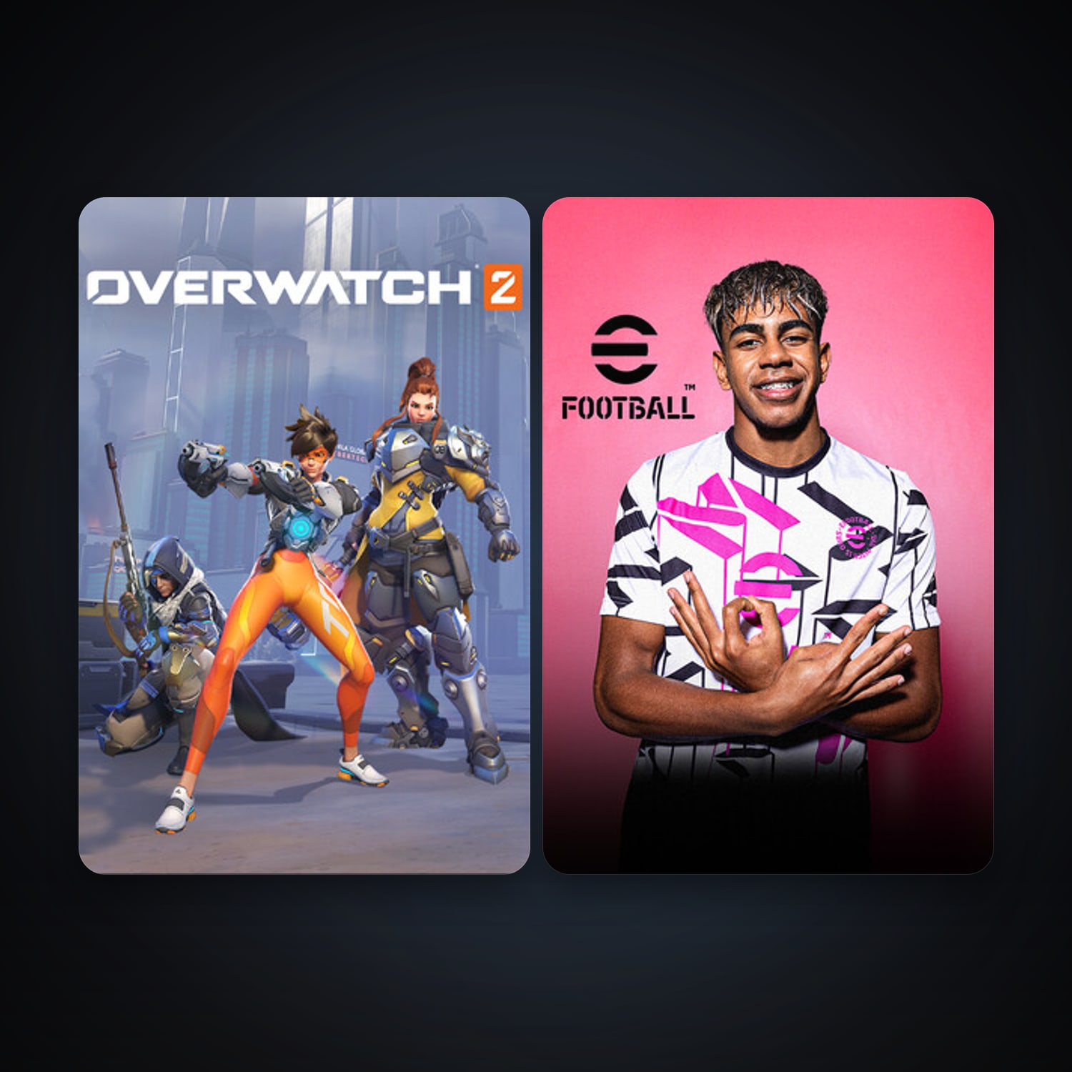 eFootball 2024 + Overwatch 2, 9 games, clean — HabibiAccounts