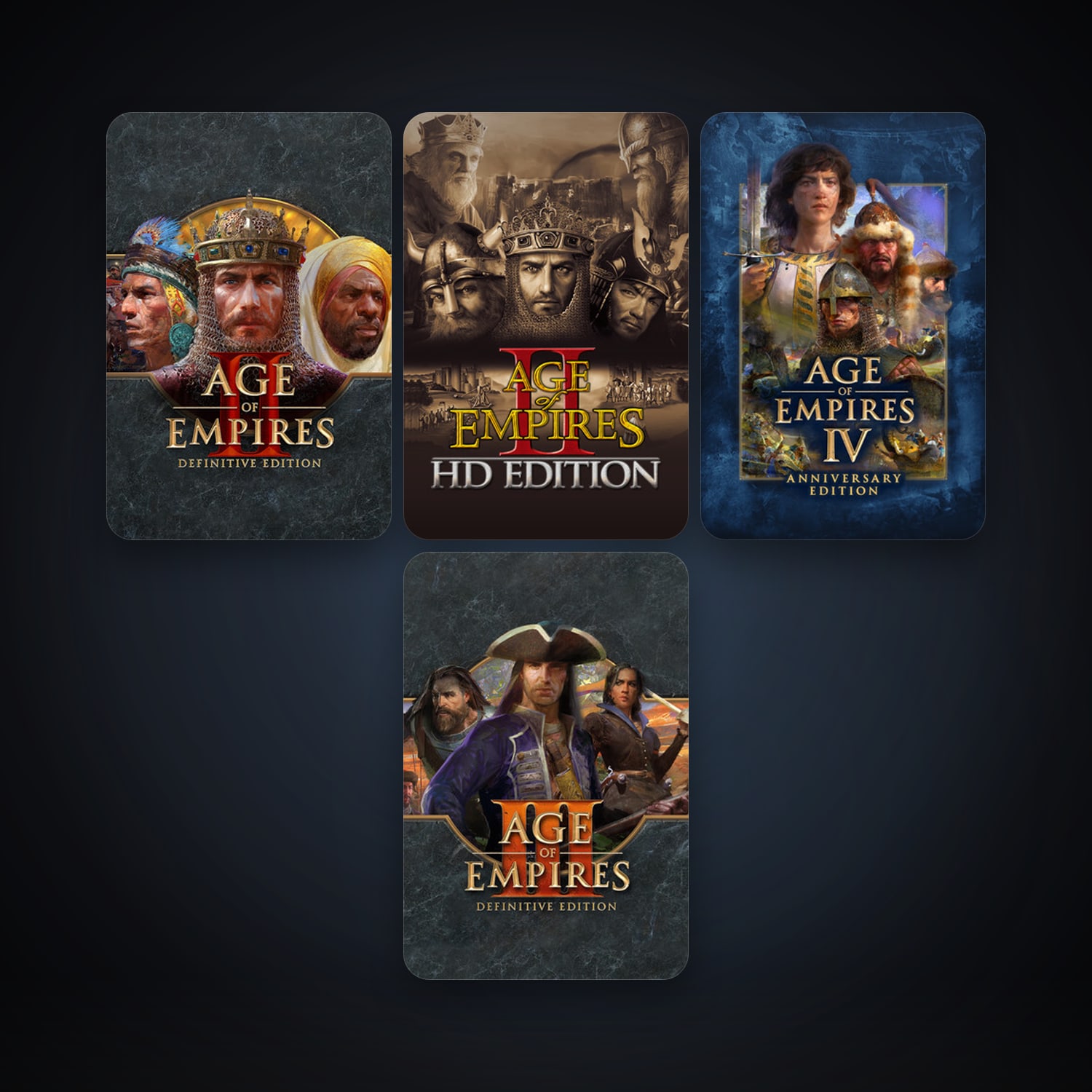 Age of Empires II + Age of Empires II: Definitive Edition, 7 games, clean — HabibiAccounts