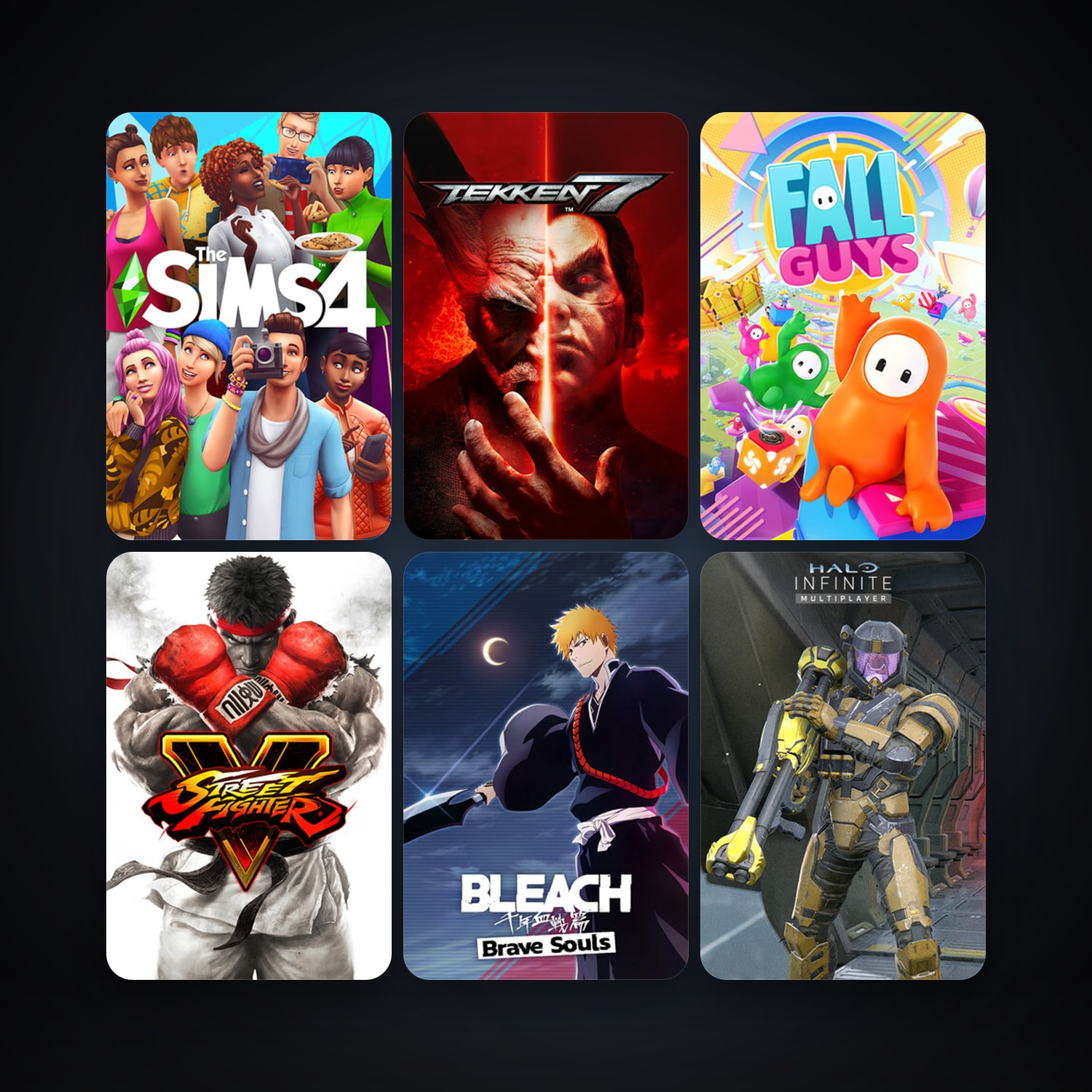 Street Fighter V + TEKKEN 7, 11 games, clean — HabibiAccounts