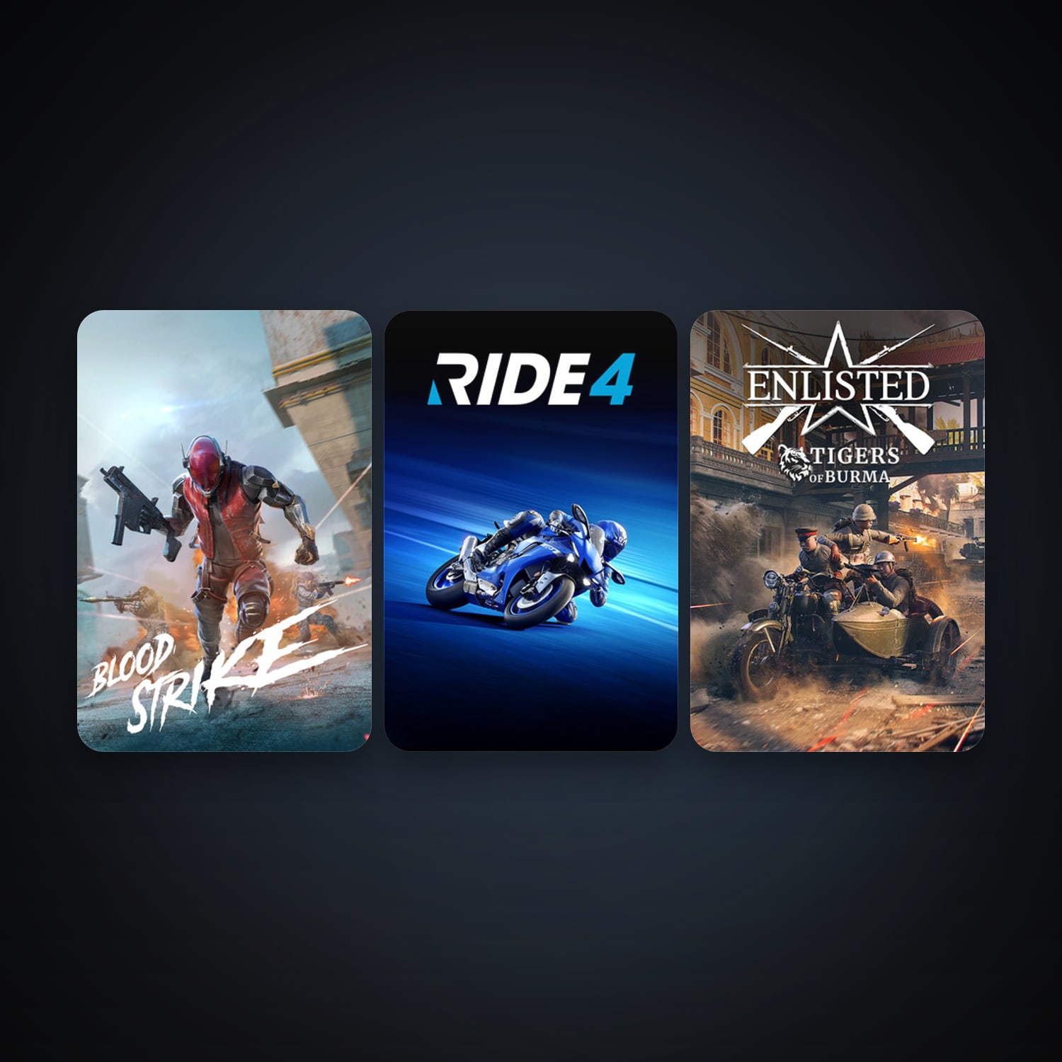 RIDE 4 + Enlisted, 9 games, clean — HabibiAccounts