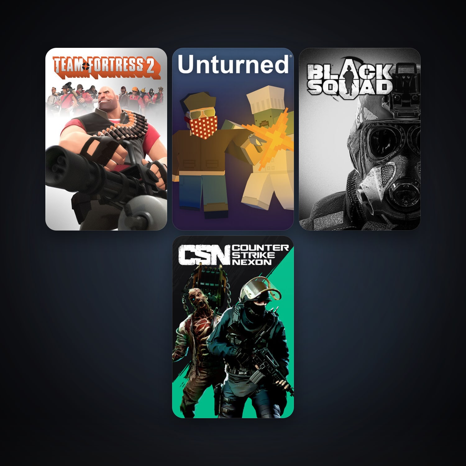 Team Fortress 2 + Counter-Strike Nexon: Studio, 6 games, clean — HabibiAccounts