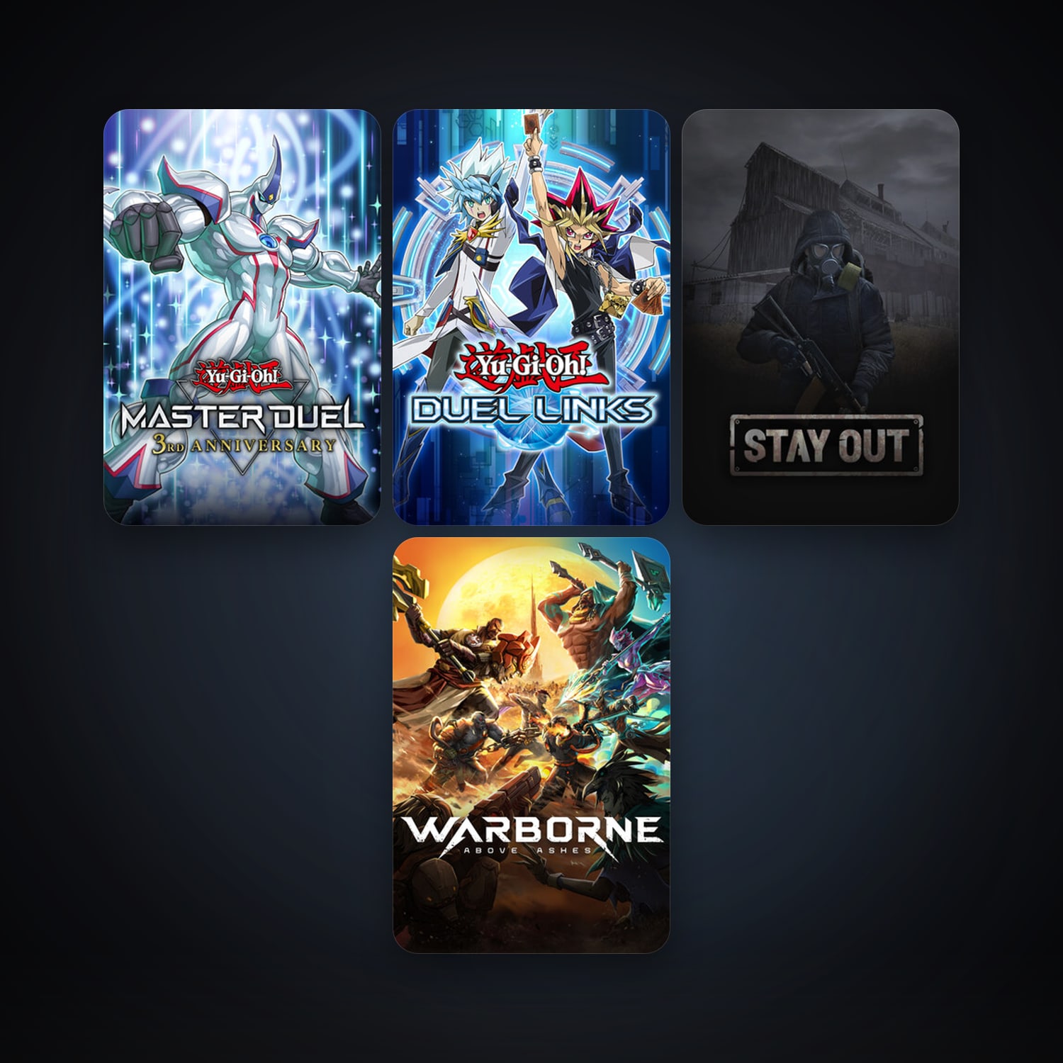 Yu-Gi-Oh! Duel Links + Stay Out, 6 games, clean — HabibiAccounts