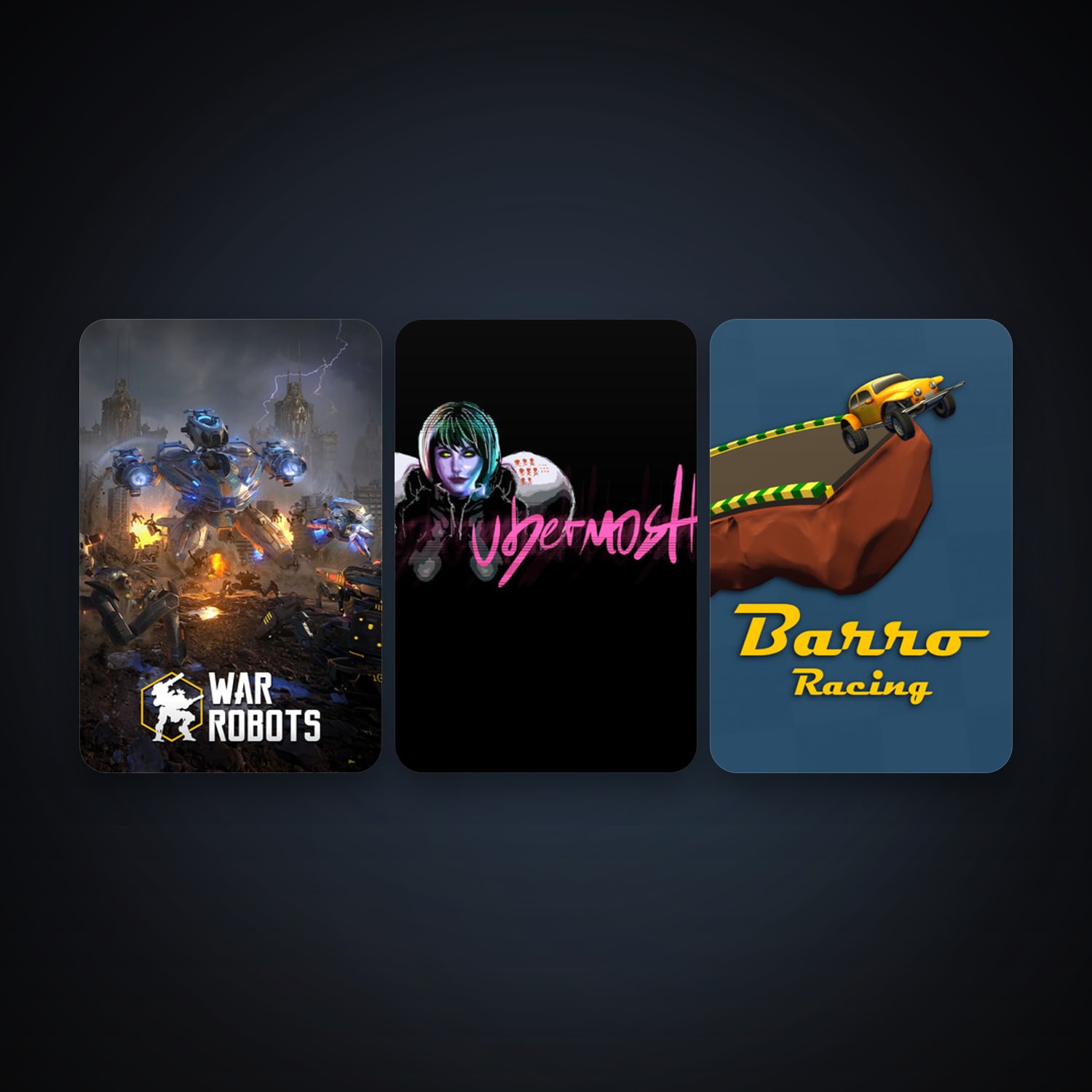 UBERMOSH + War Robots, 8 games, clean — HabibiAccounts