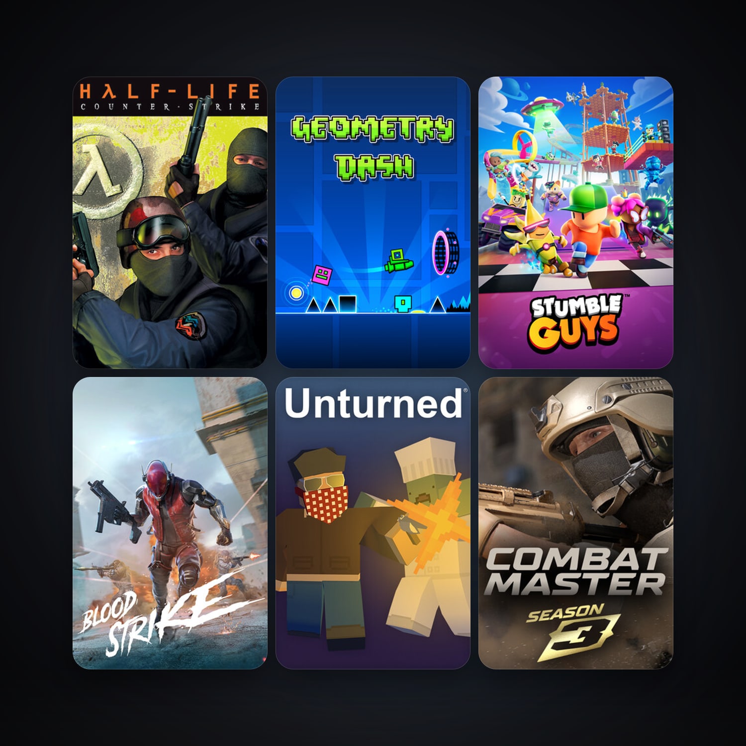 Counter-Strike + Unturned, 17 games, clean — HabibiAccounts