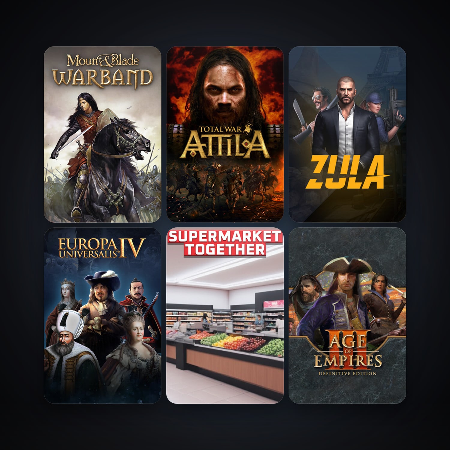 Empire: Total War + Mount & Blade: Warband, 20 games, clean — HabibiAccounts
