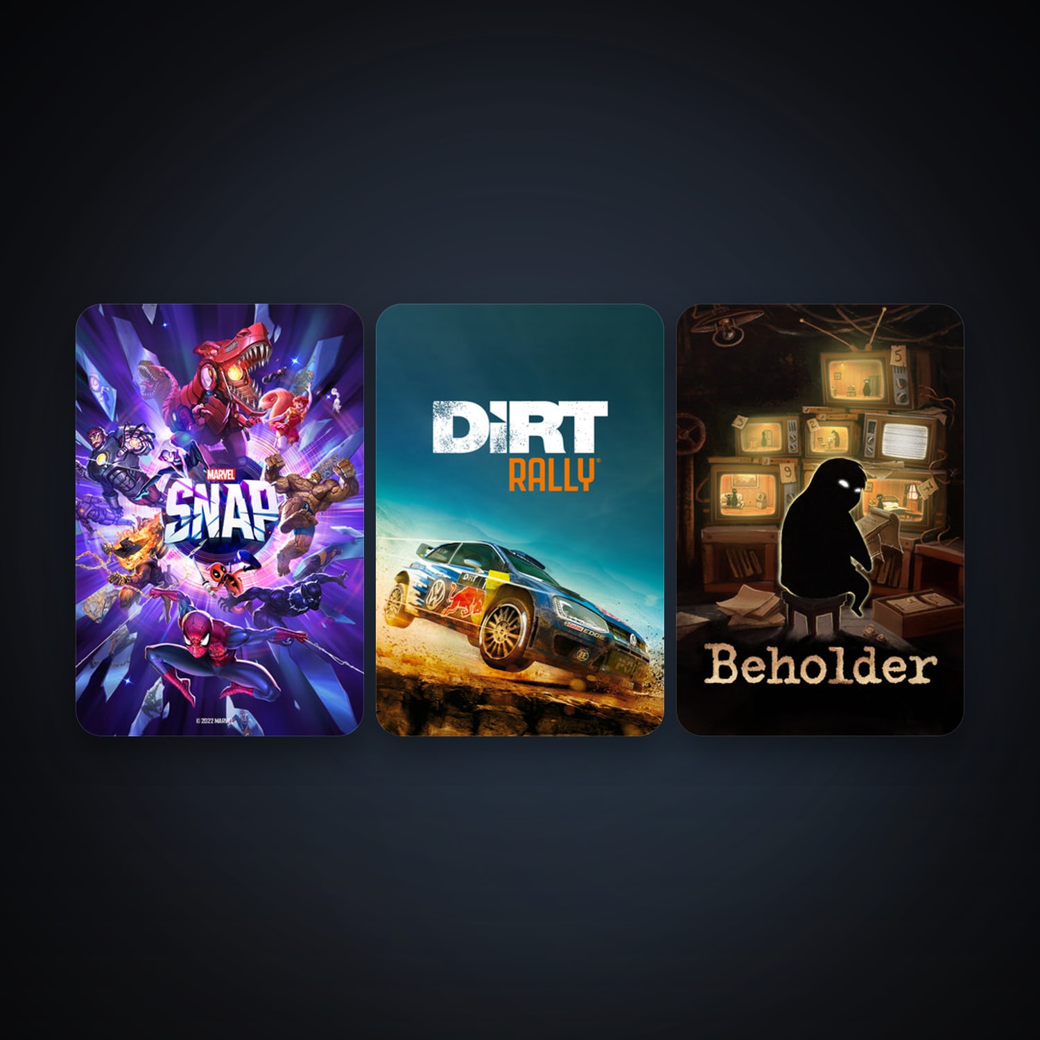 DiRT Rally + Beholder, 11 games, clean — HabibiAccounts