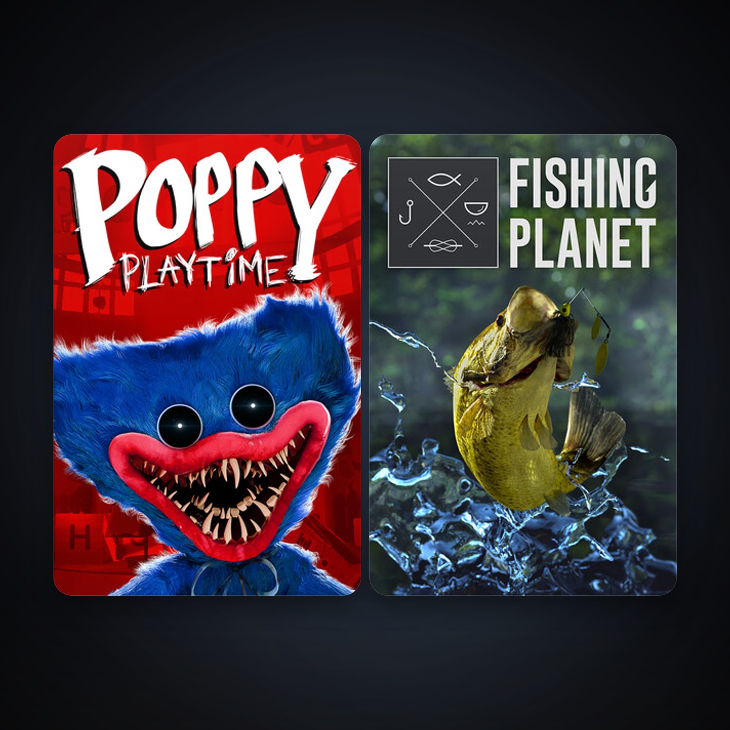 Fishing Planet + Poppy Playtime, 3 games, clean — HabibiAccounts
