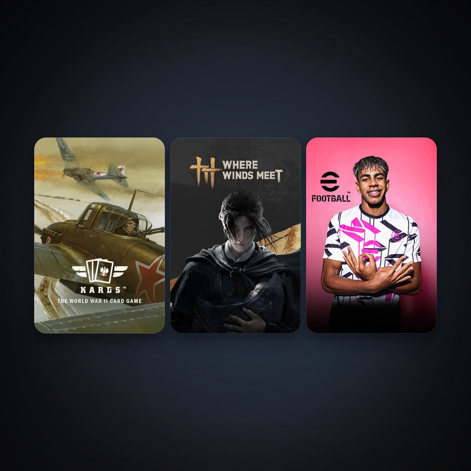 KARDS - The WW2 Card Game + eFootball 2024, 9 games, clean — HabibiAccounts