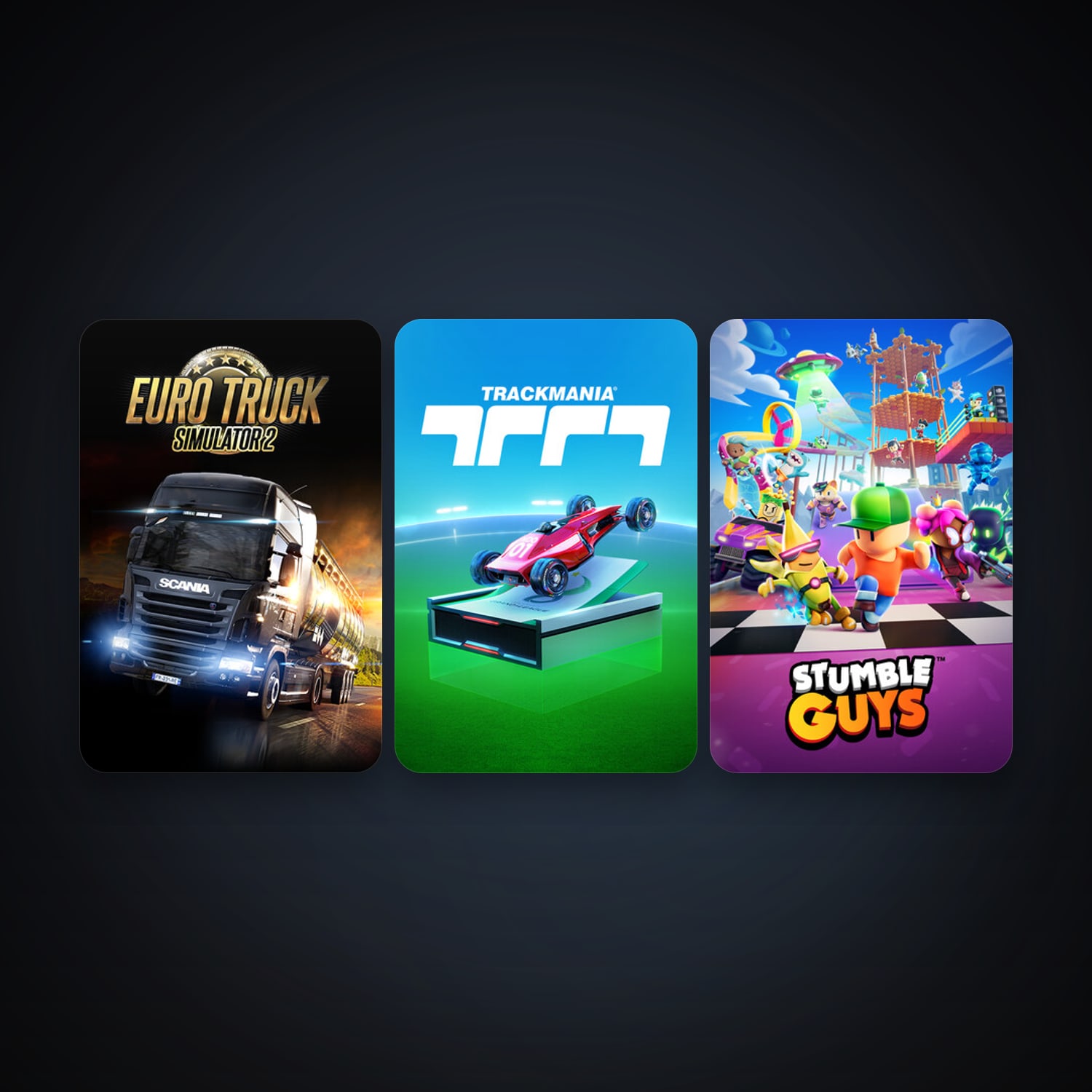 Euro Truck Simulator 2 + Stumble Guys, 5 games, clean — HabibiAccounts