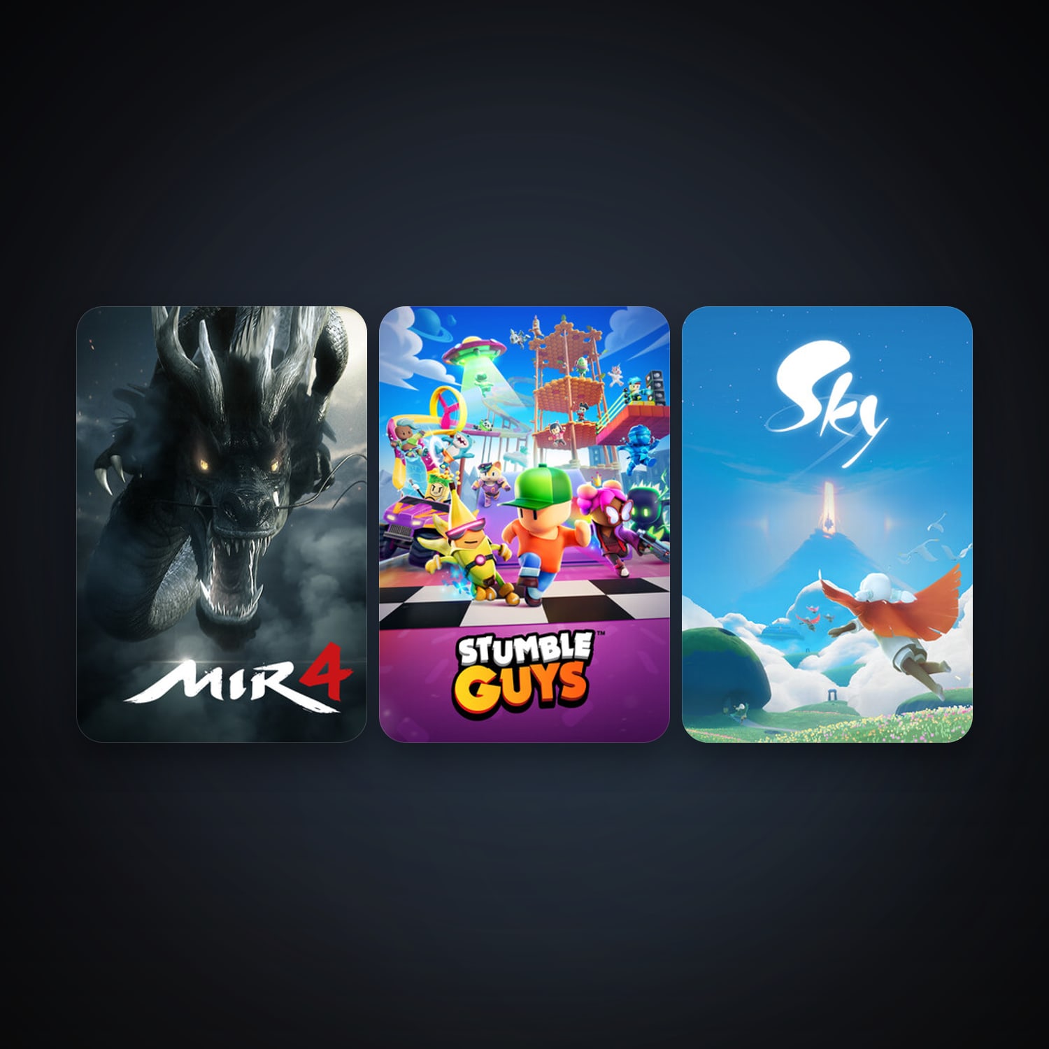 MIR4 + Stumble Guys, 3 games, clean — HabibiAccounts
