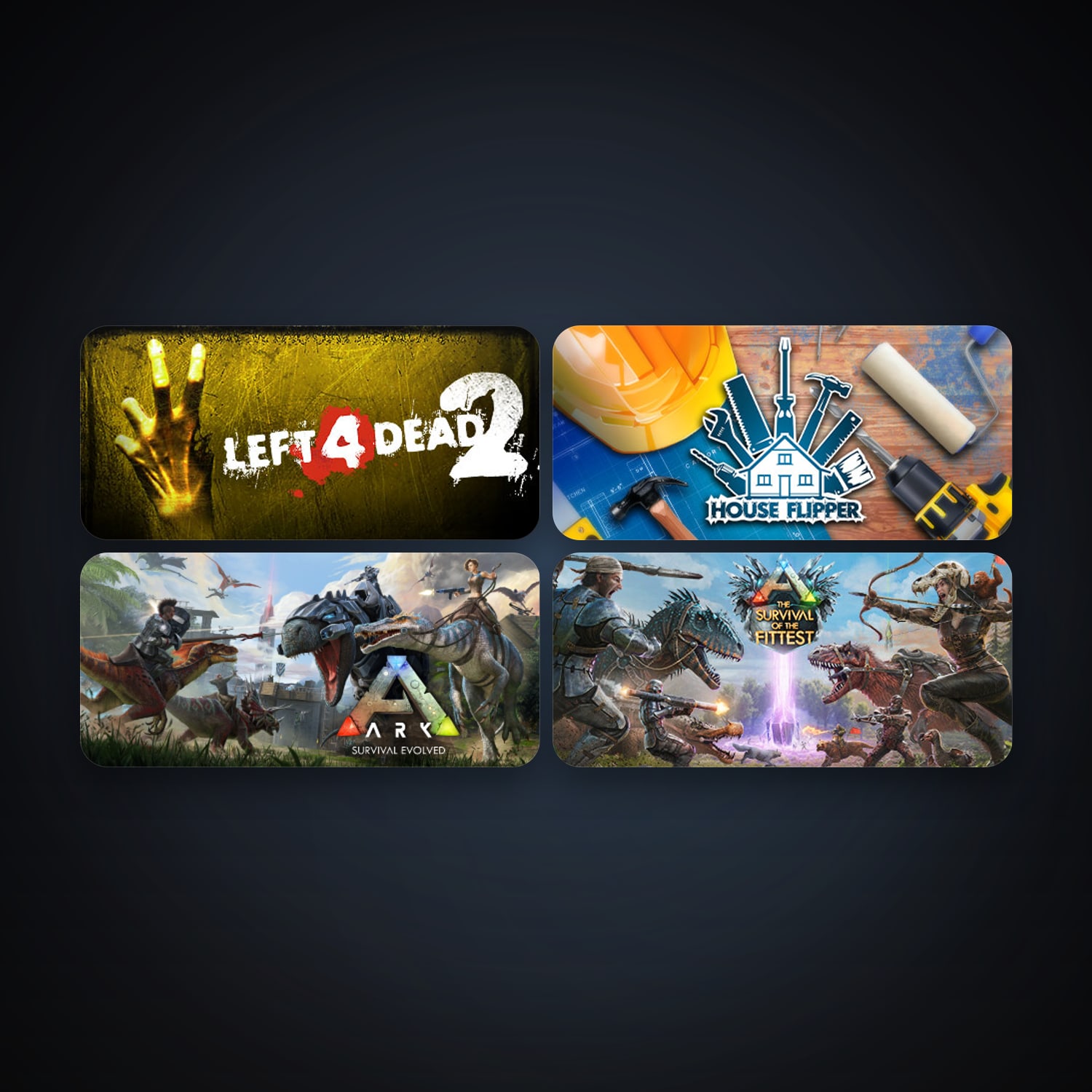Left 4 Dead 2 + ARK: Survival Evolved, 5 games, clean — HabibiAccounts