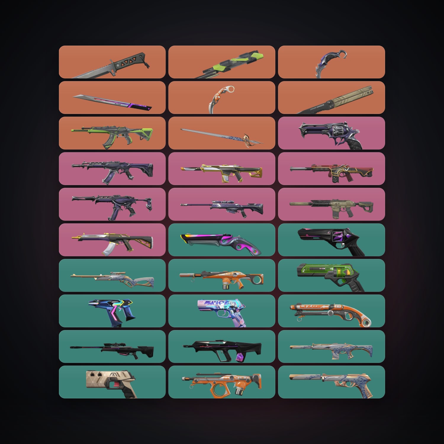 LA Ascendant 3 locker — 7 knives, 76 skins, lvl 326 — HabibiAccounts