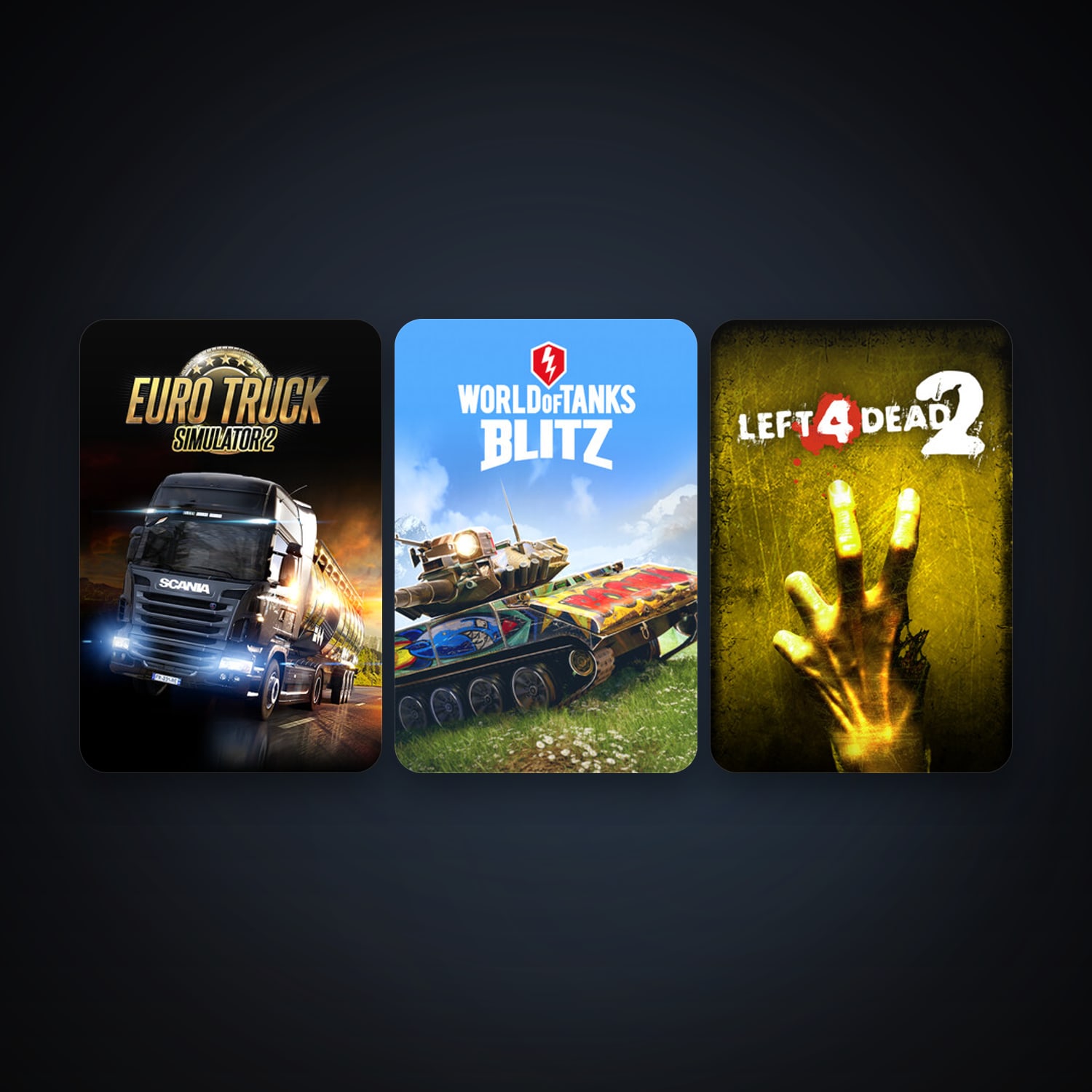 Left 4 Dead 2 + Euro Truck Simulator 2, 4 games, clean — HabibiAccounts