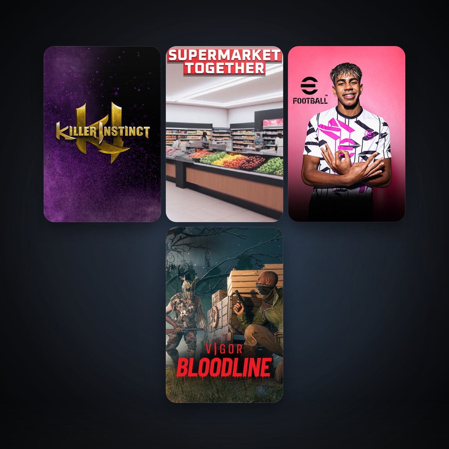 Killer Instinct + eFootball 2024, 6 games, clean — HabibiAccounts
