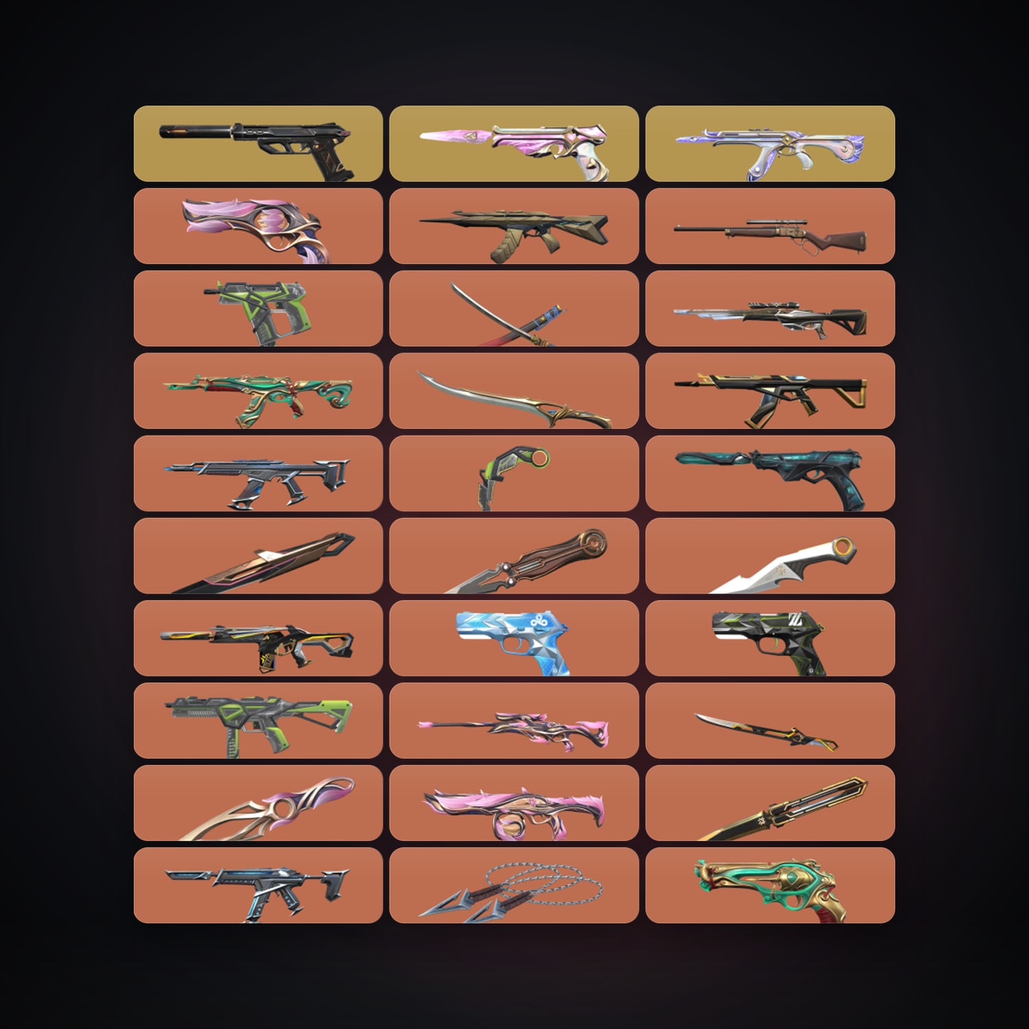AP locker — 13 knives, 70 skins, lvl 24 — HabibiAccounts