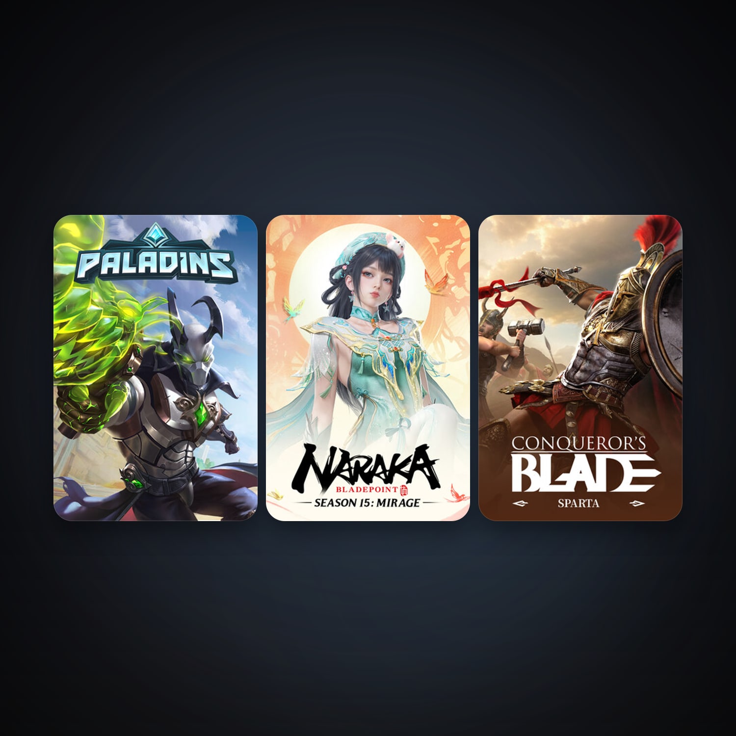 Paladins + Conqueror's Blade (2020), 4 games, clean — HabibiAccounts