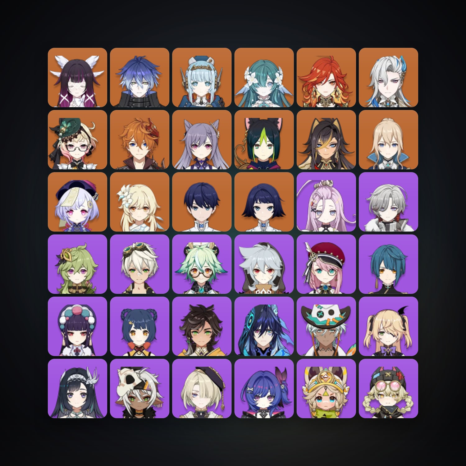 Genshin Impact | AR 56 | 56 Chars | 13× 5★ — Genshin / miHoYo Account · 262336822 — HabibiAccounts