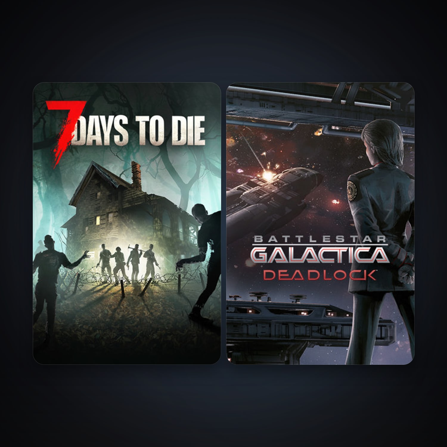 7 Days to Die + Battlestar Galactica Deadlock, 2 games, clean — HabibiAccounts
