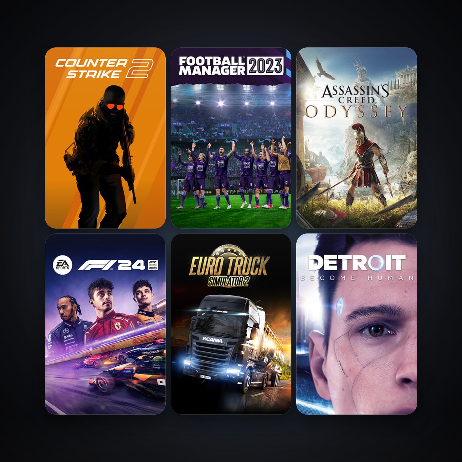 CS2 Prime + Euro Truck Simulator 2, 23 games, clean — HabibiAccounts