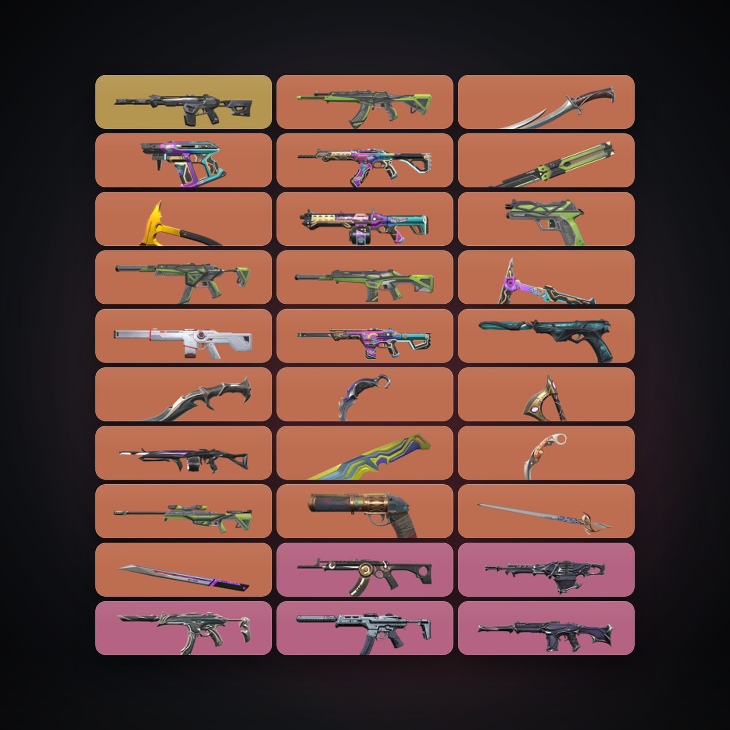 LA Bronze 3 locker — 11 knives, 160 skins, lvl 300 — HabibiAccounts