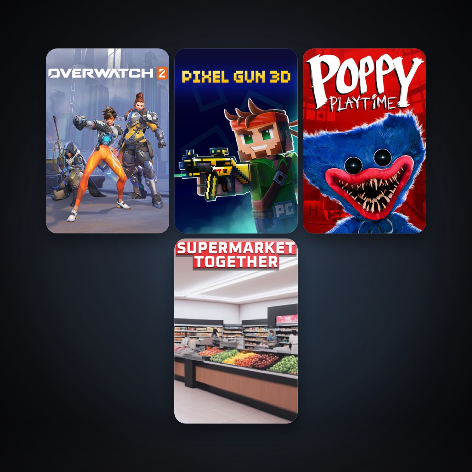 Poppy Playtime + Overwatch 2, 10 games, clean — HabibiAccounts