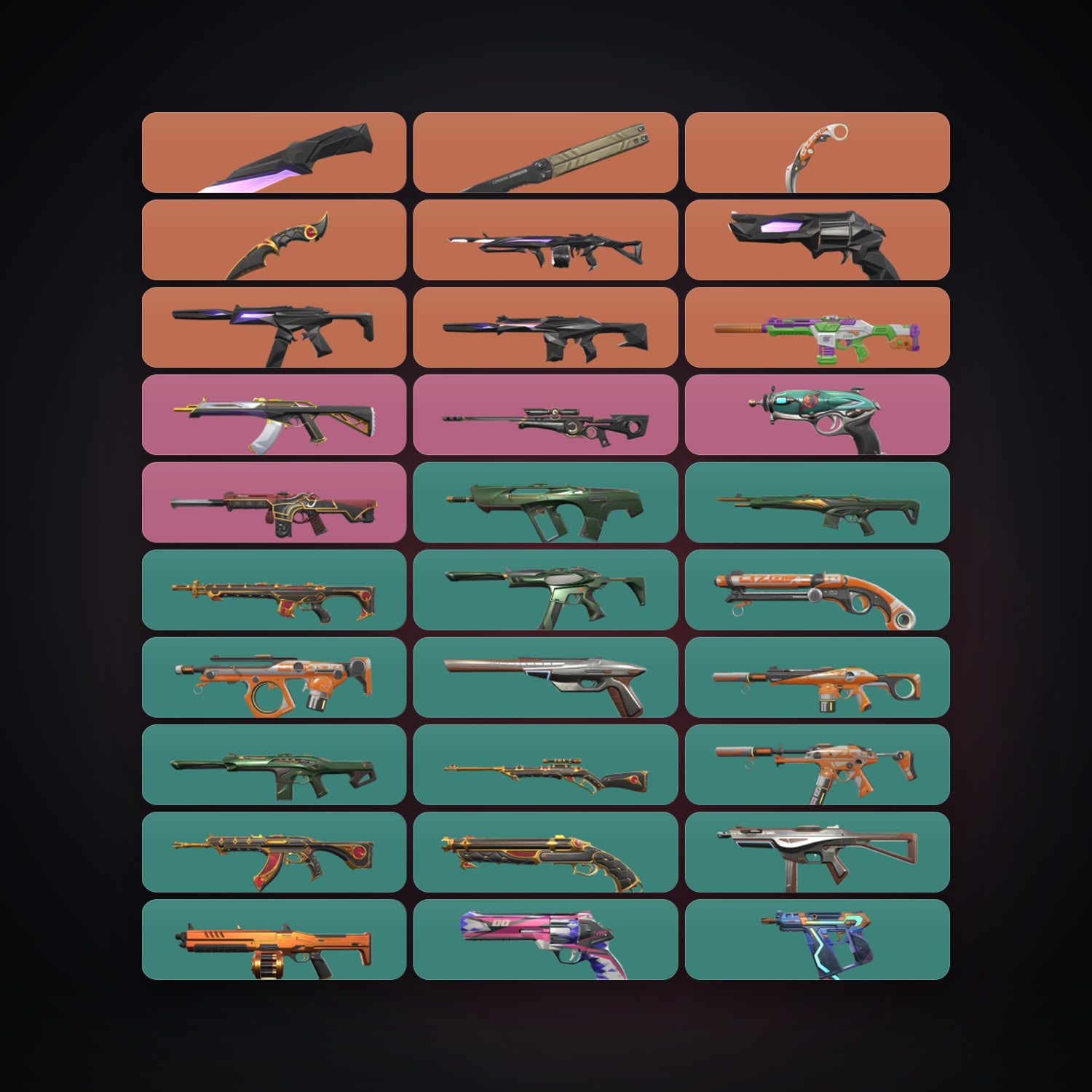 LA Gold 1 locker — 4 knives, 58 skins, lvl 109 — HabibiAccounts