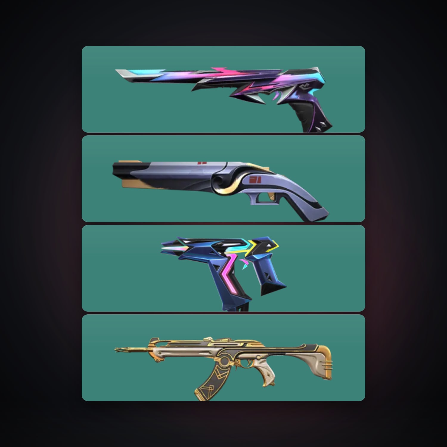 EU Gold 2 locker — 4 skins, lvl 120 — HabibiAccounts