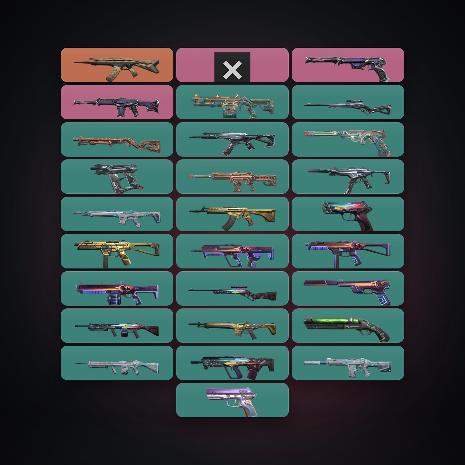 LA Silver 2 locker — 28 skins, lvl 90 — HabibiAccounts