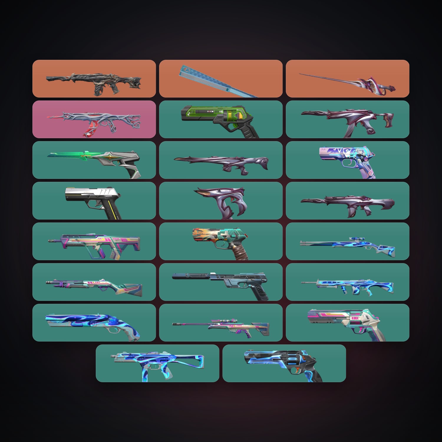 NA Gold 2 locker — 2 knives, 23 skins, lvl 169 — HabibiAccounts