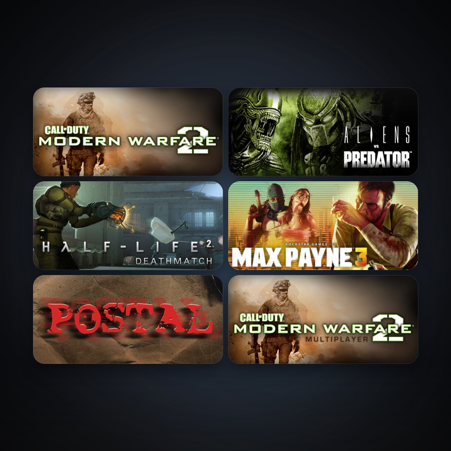 Half-Life 2: Deathmatch + Call of Duty: Modern Warfare 2 (2009), 9 games, clean — HabibiAccounts