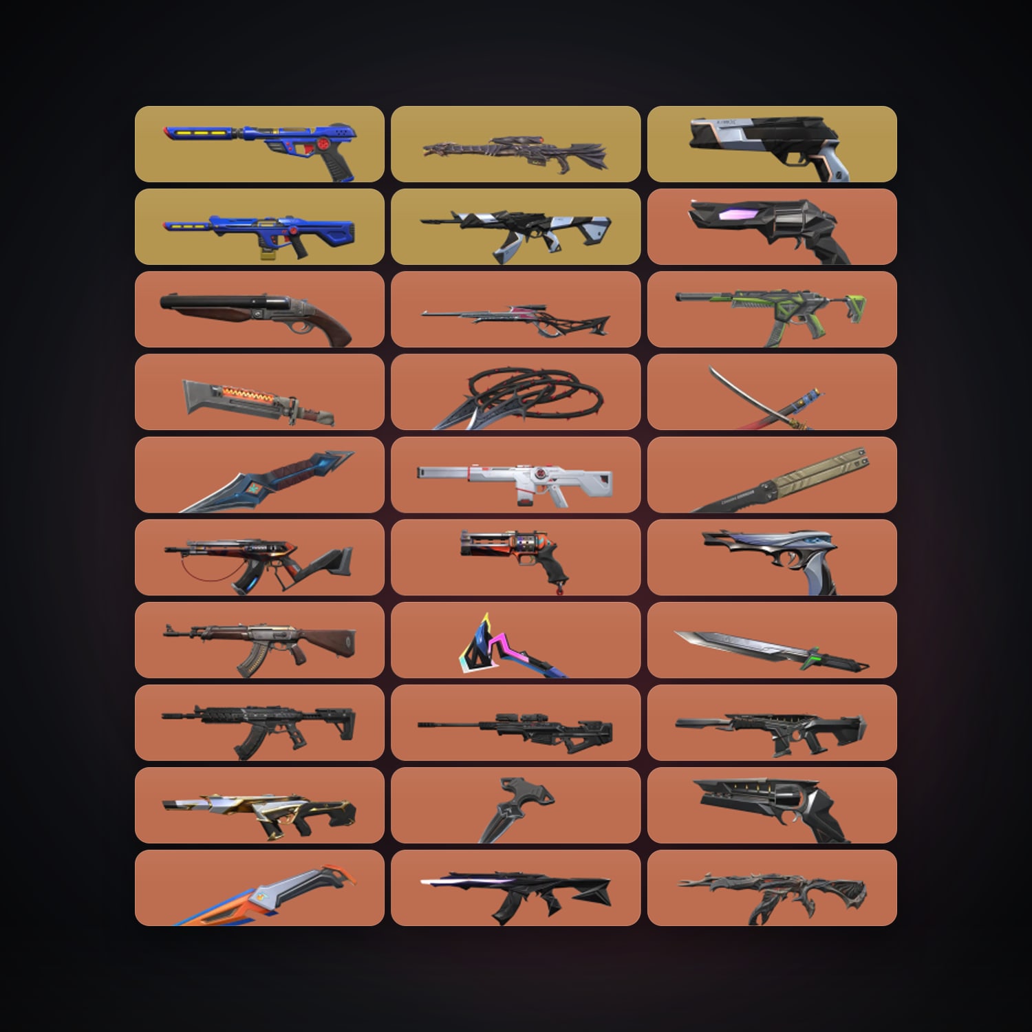 EU Plat 2 locker — 20 knives, 203 skins, lvl 183 — HabibiAccounts