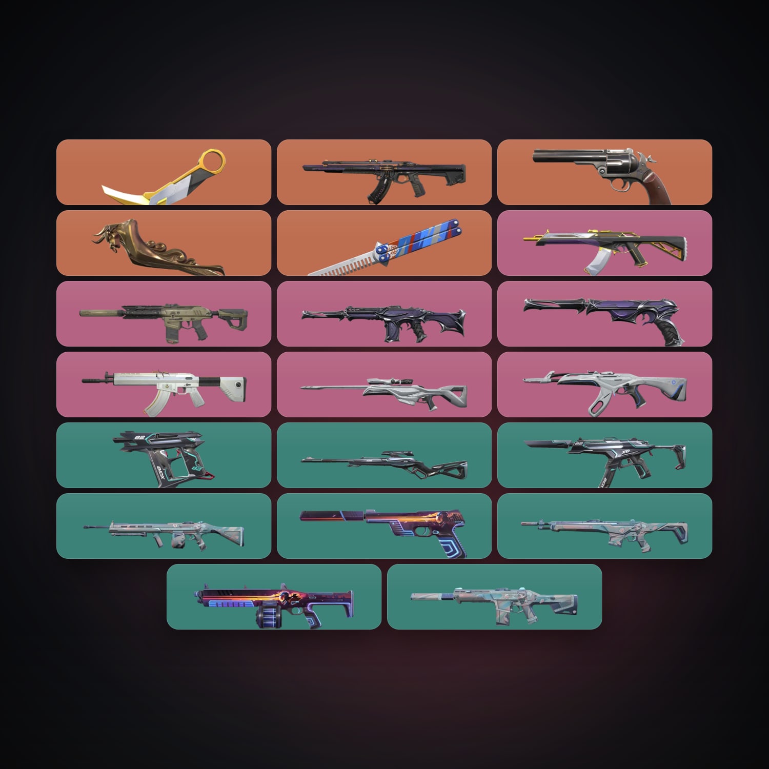 BR Silver 2 locker — 3 knives, 21 skins, lvl 54 — HabibiAccounts